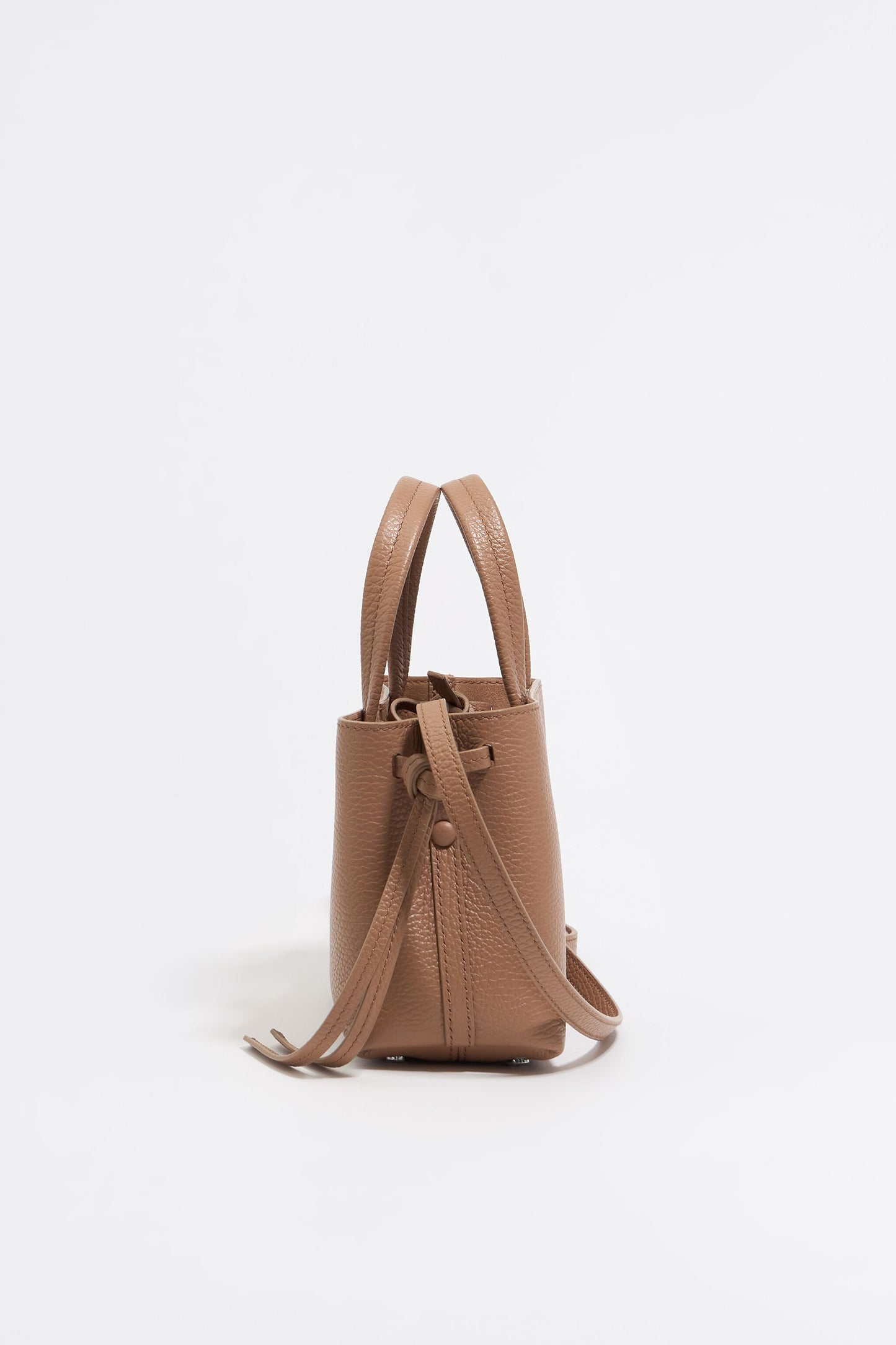 Mini light brown leather Chihuahua bag