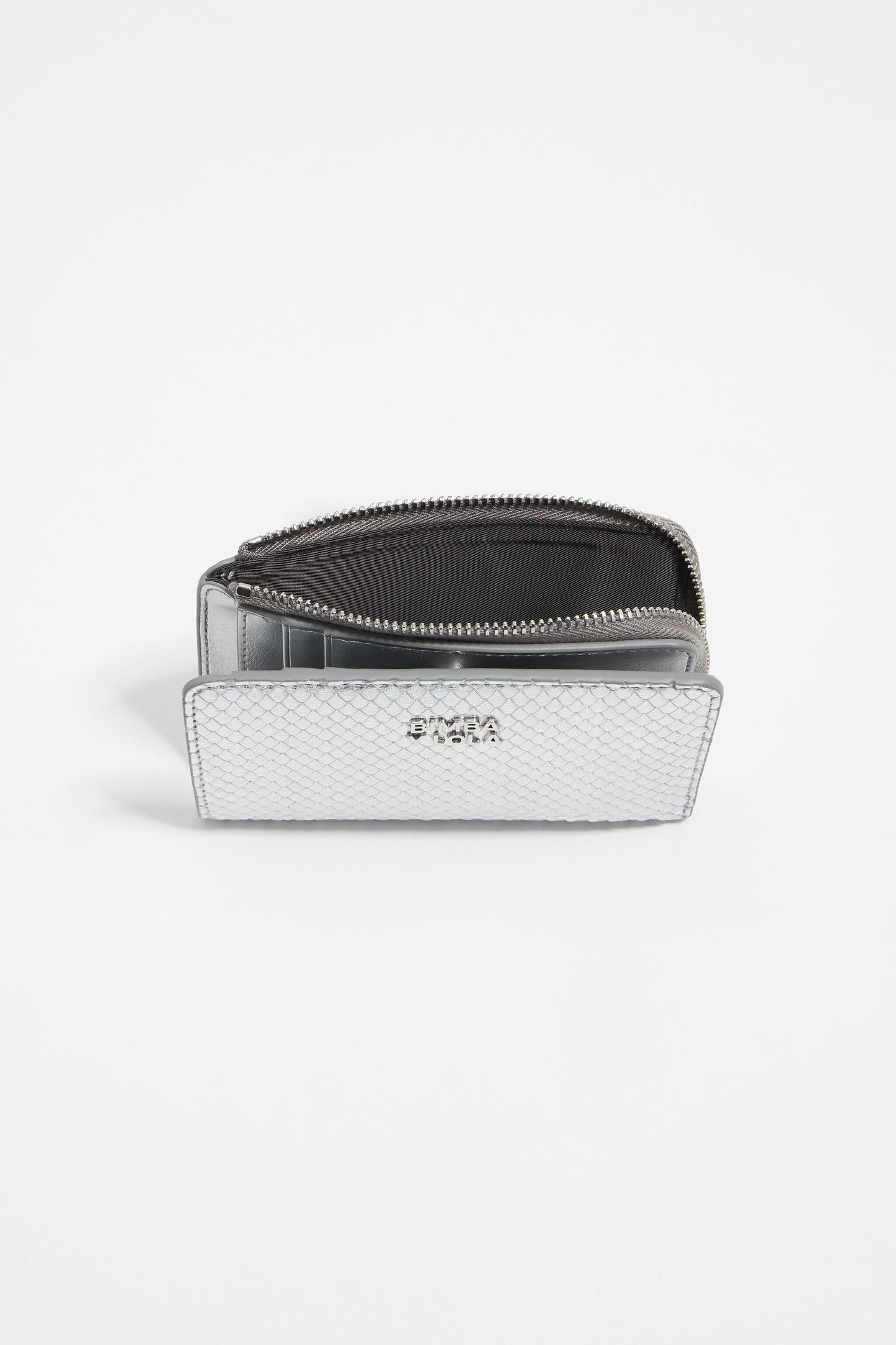 Silver leather purse