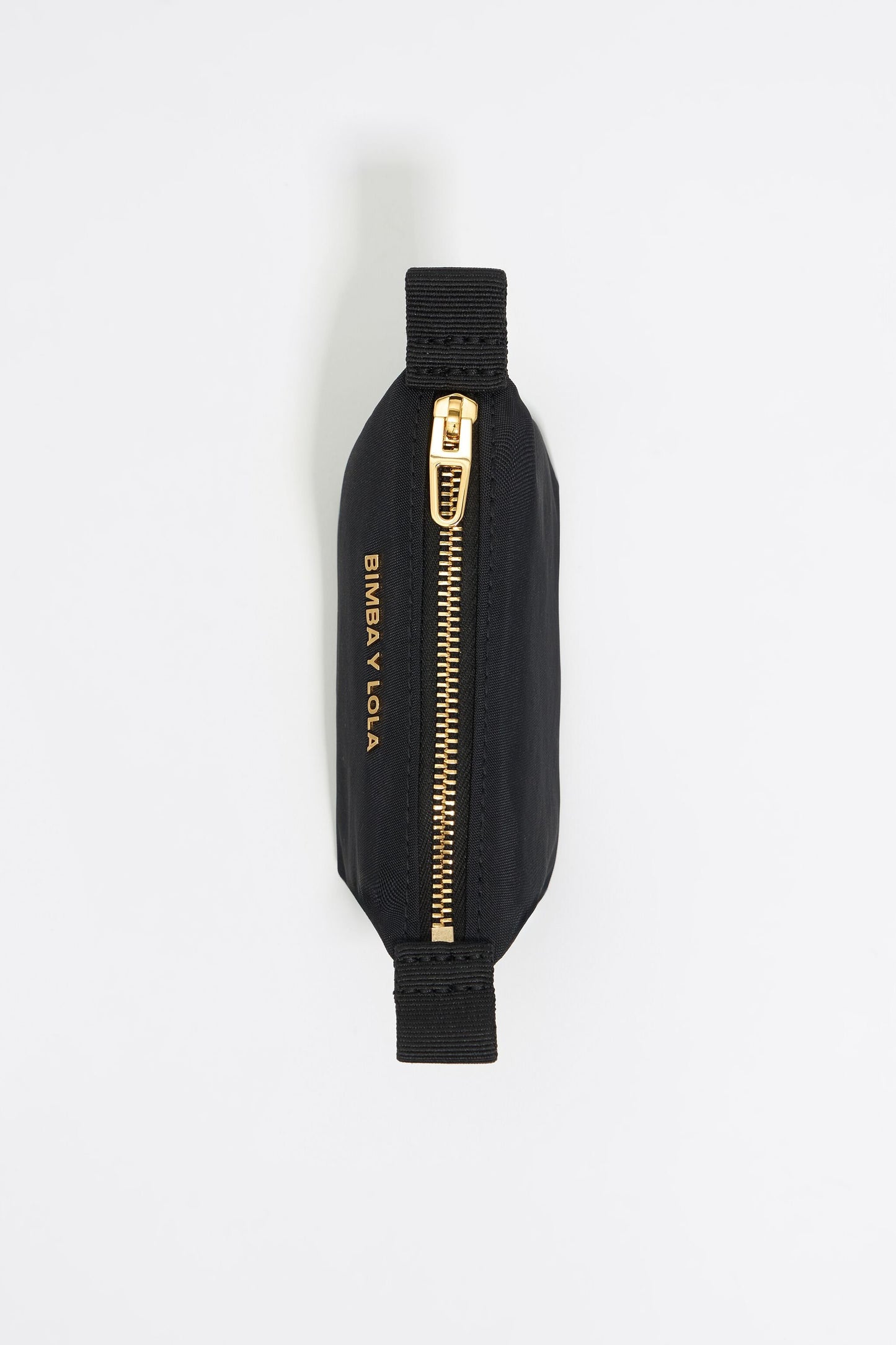 Mini black nylon trapezium coin purse