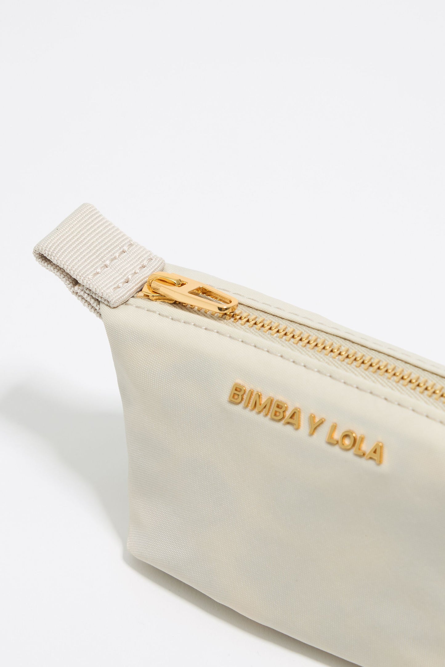 Mini stone white nylon trapezium coin purse