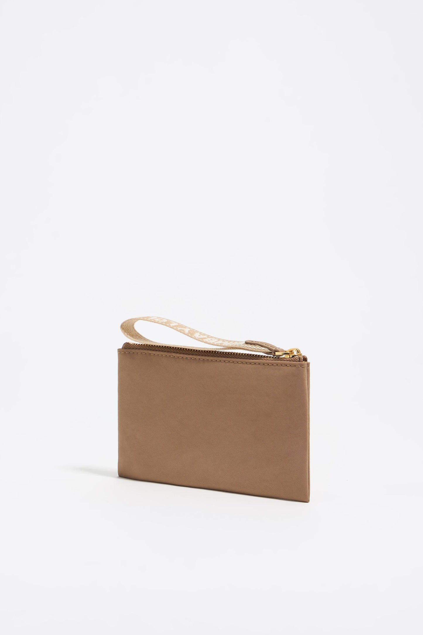 Bark brown nylon coin purse