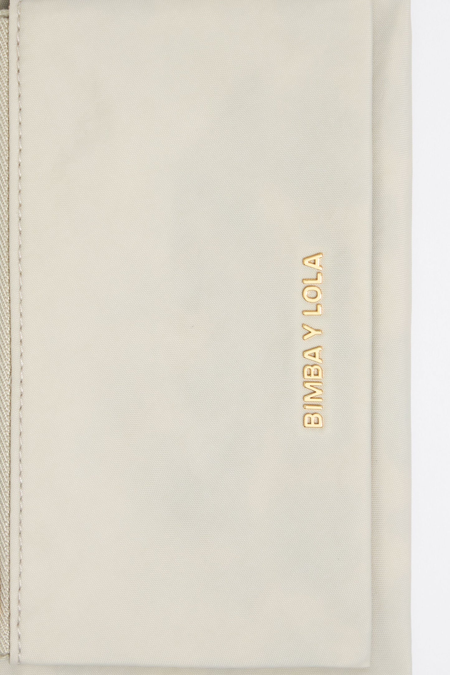 Stone white nylon double purse