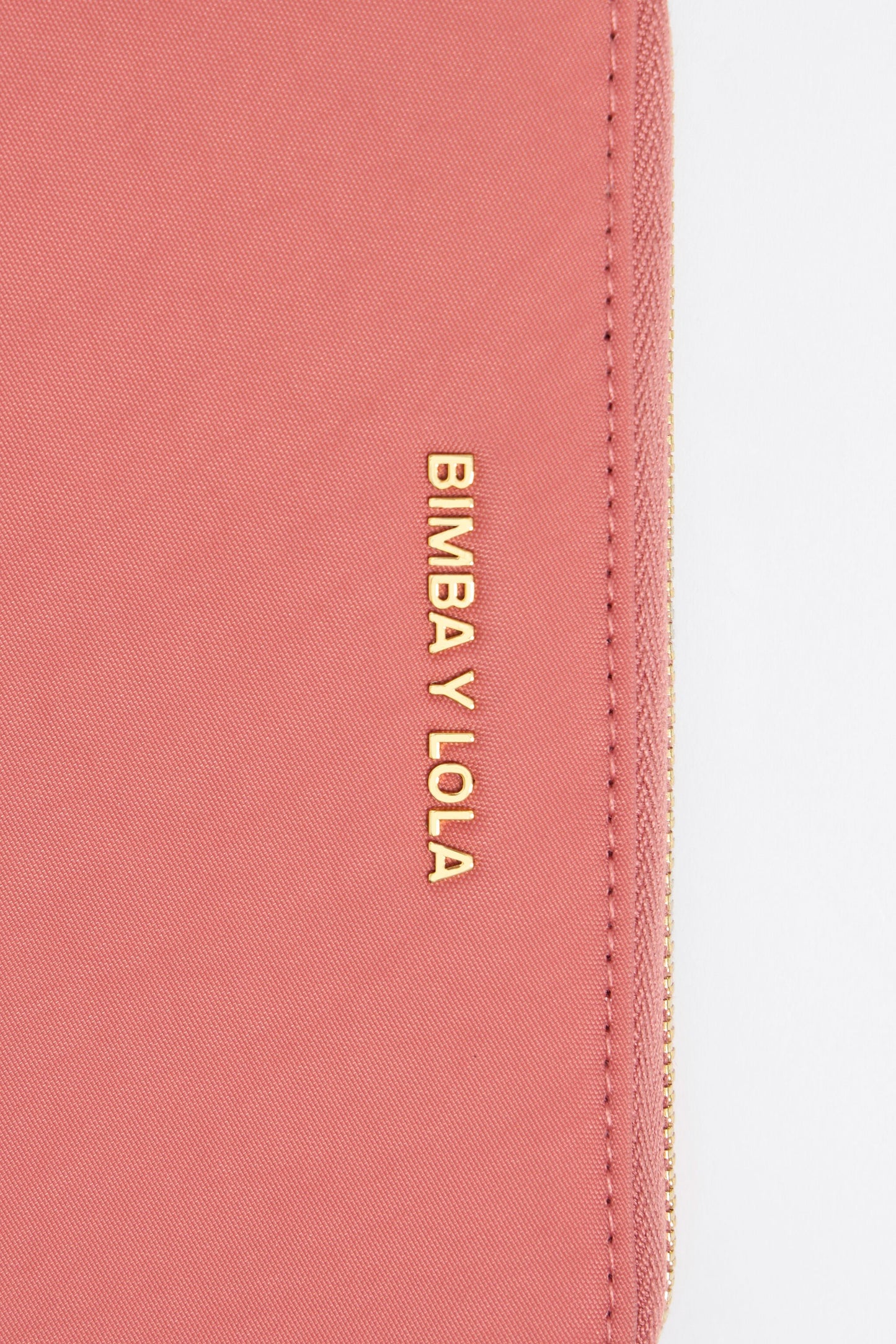 Pink nylon horizontal wallet