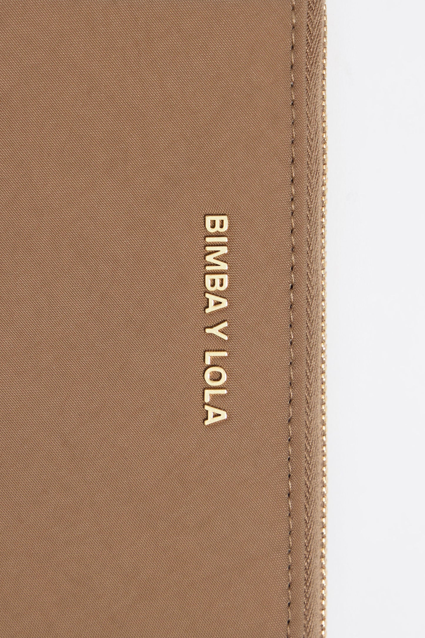 Bark brown nylon horizontal wallet