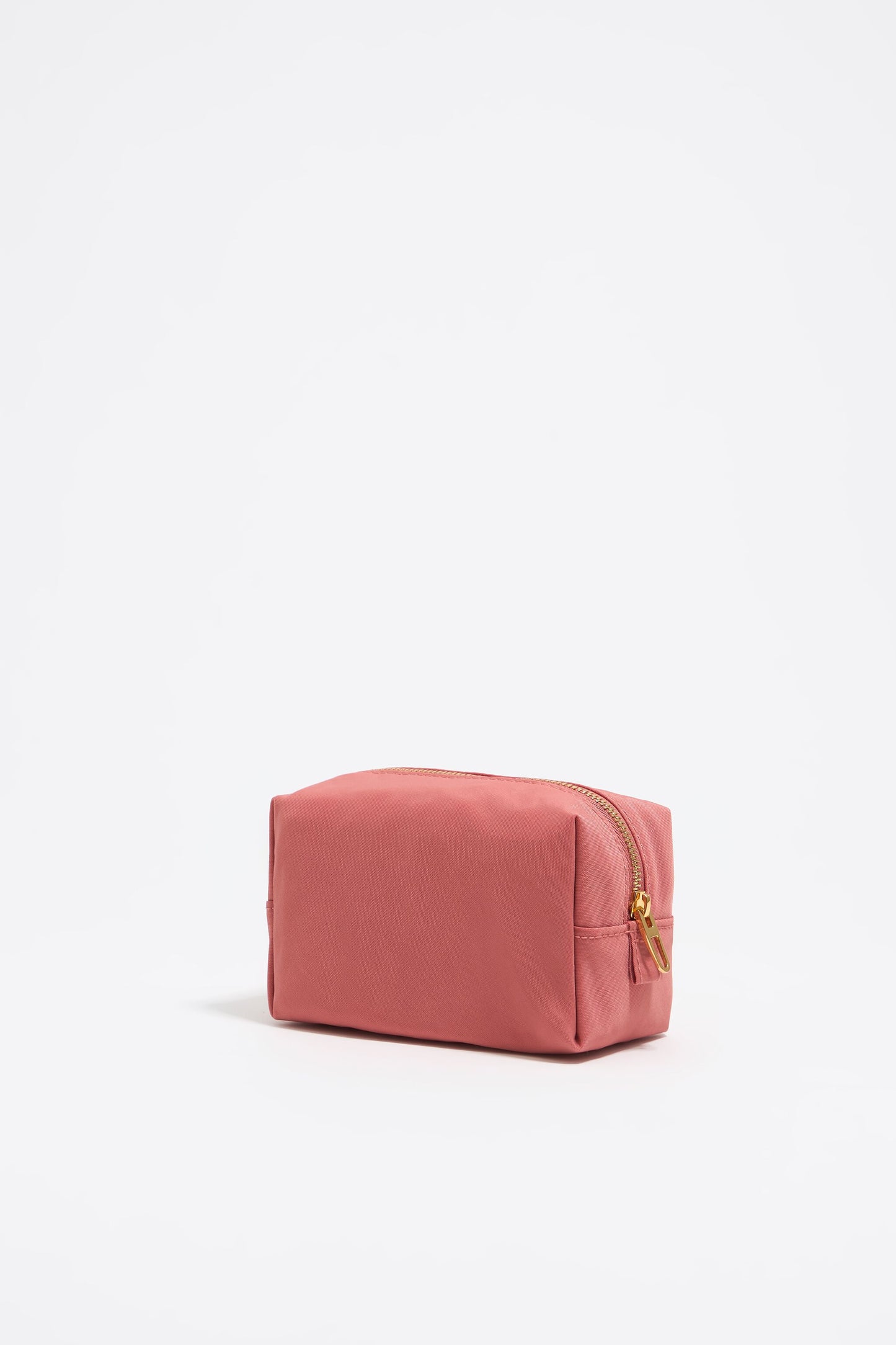 Small pink nylon make-up case