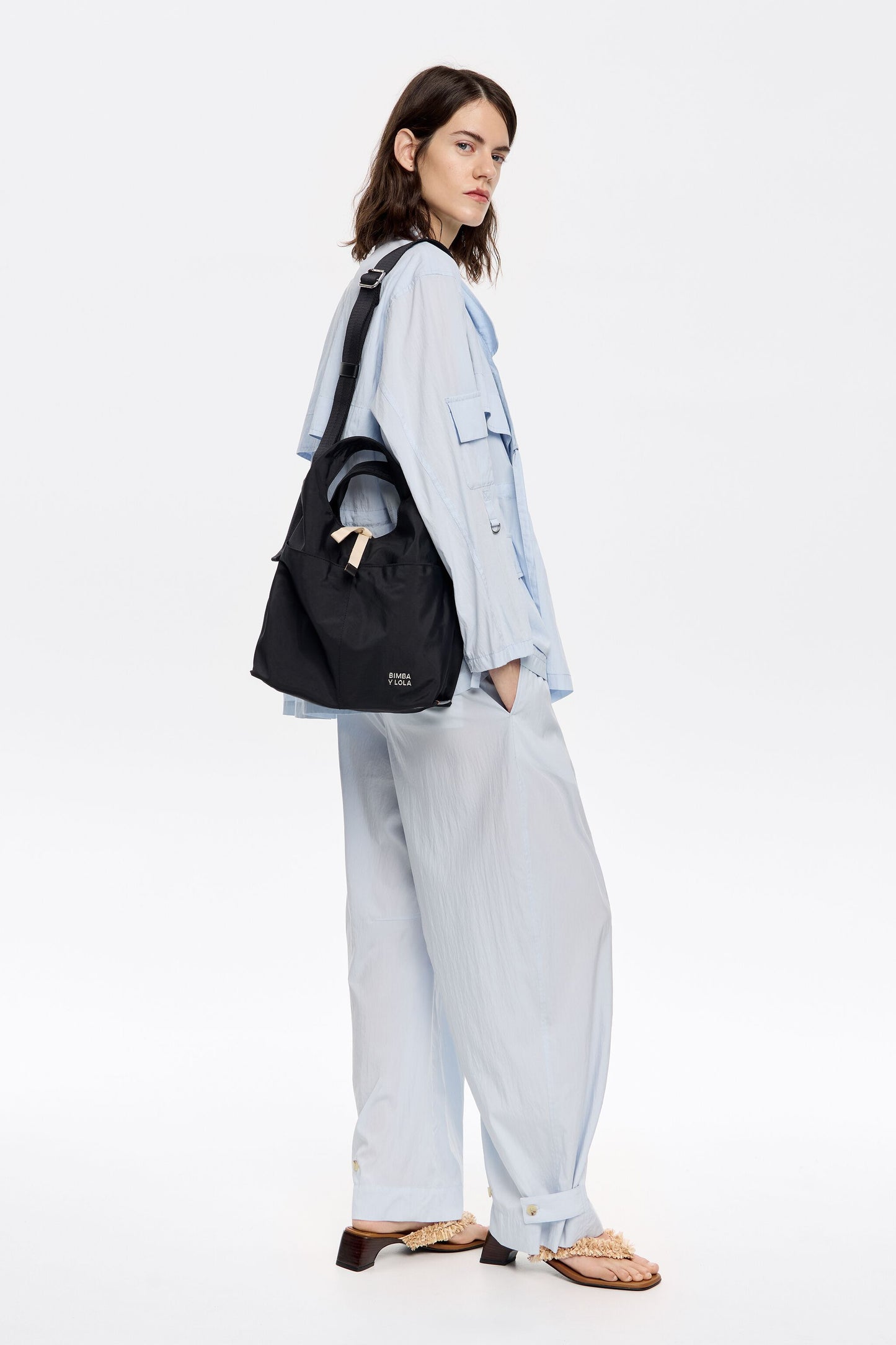 Medium black nylon Paper bag