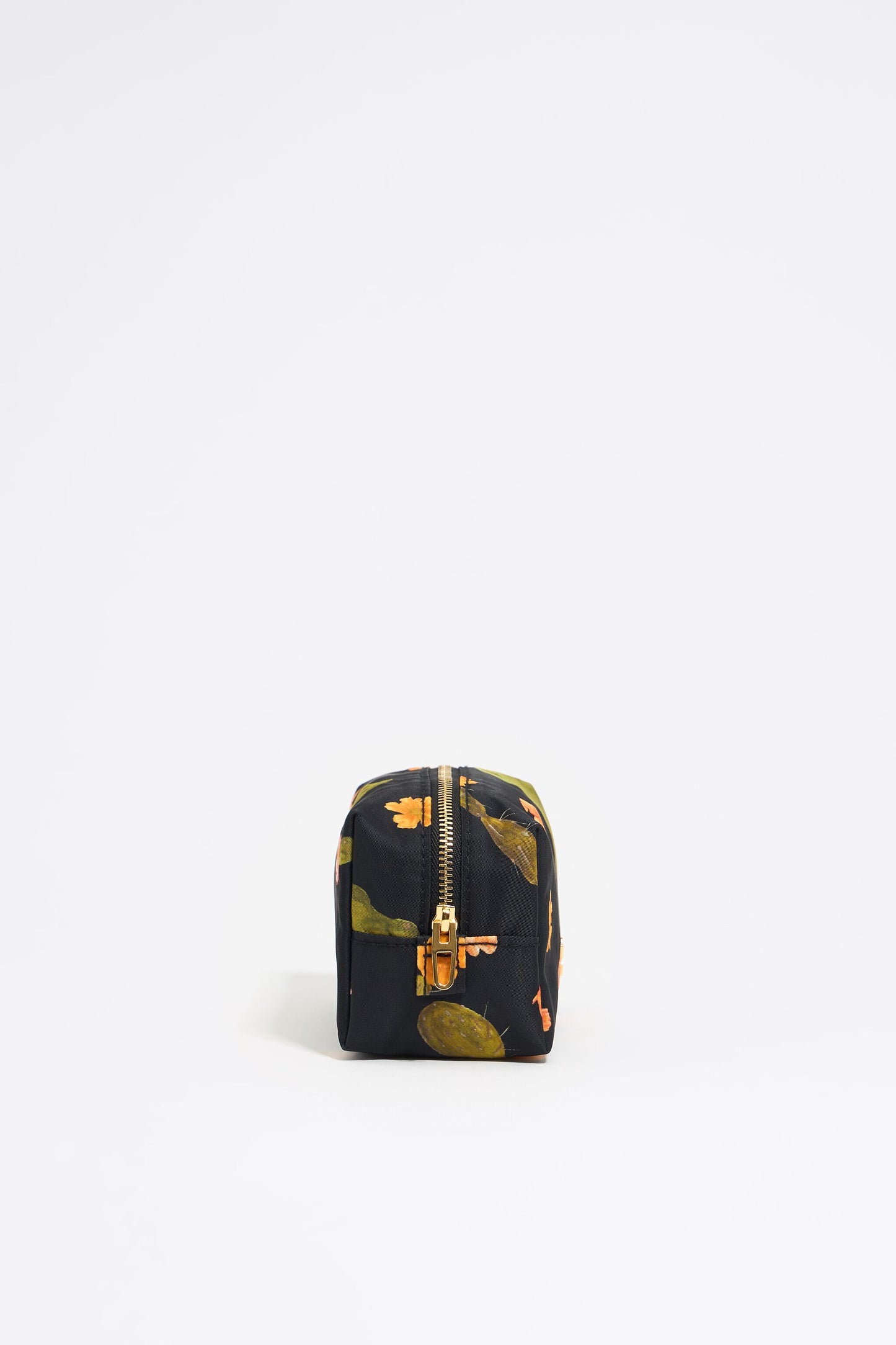 Small black Cactus nylon make-up case