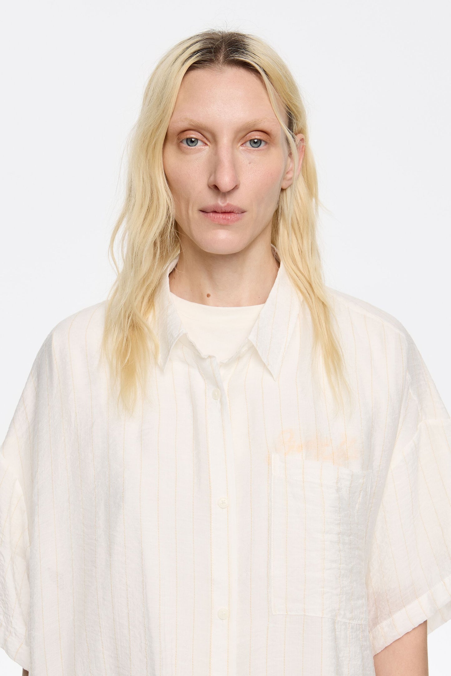 White striped oversize shirt