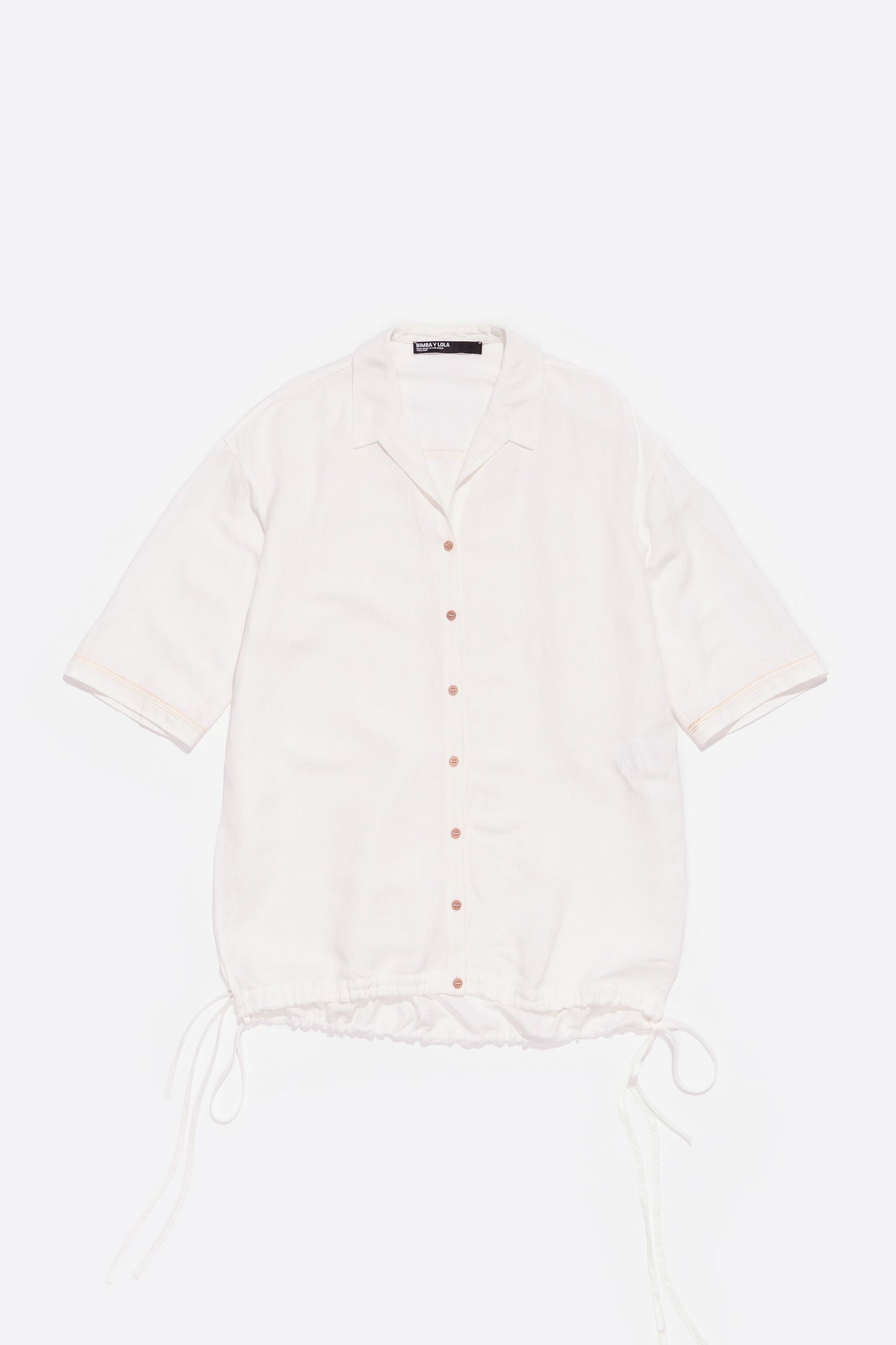 Oversize ivory linen shirt