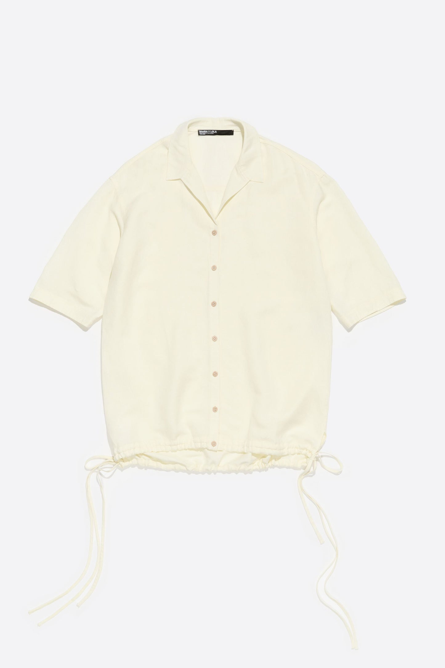 Oversize yellow linen shirt