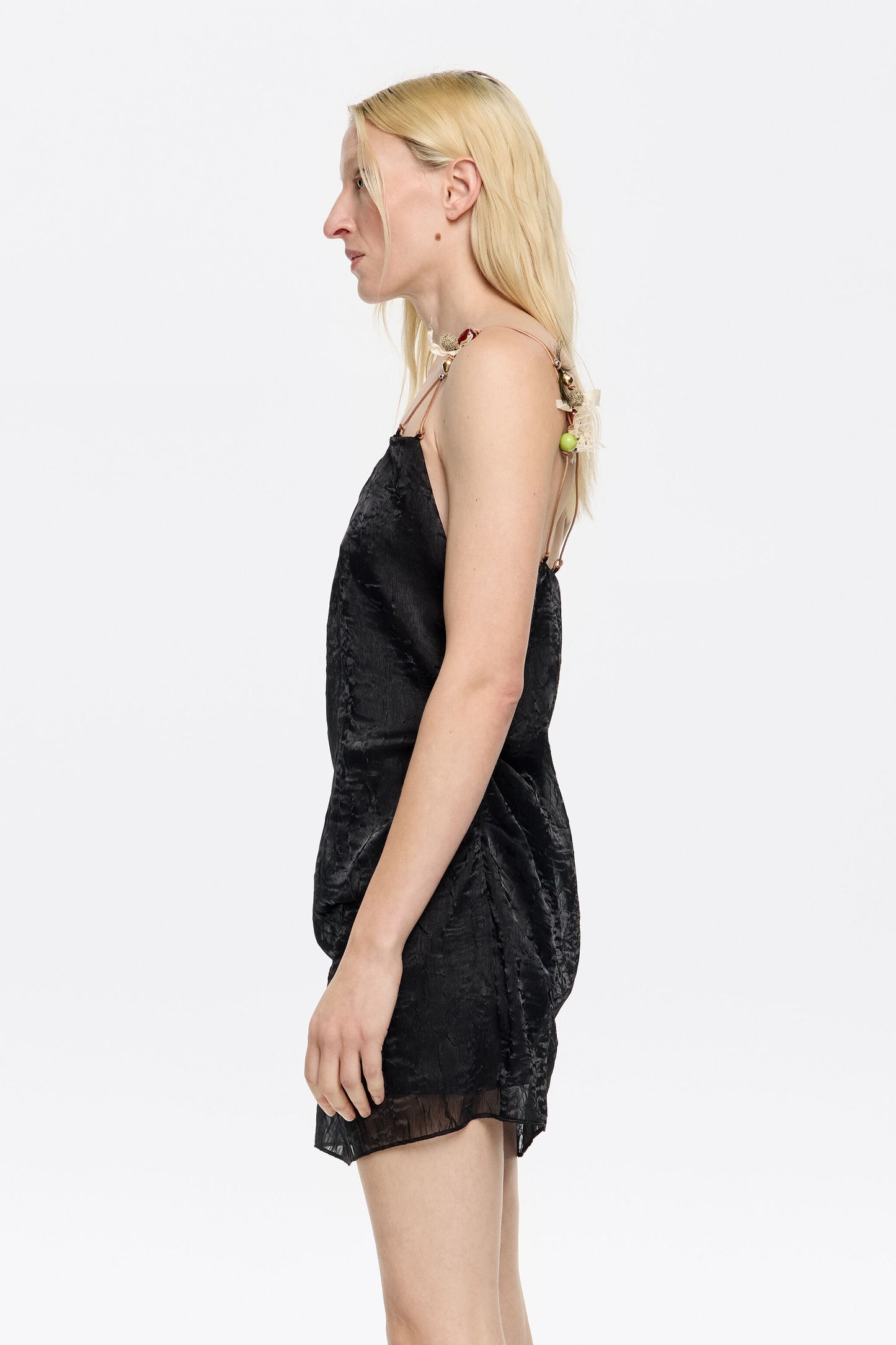 Black fancy vest top