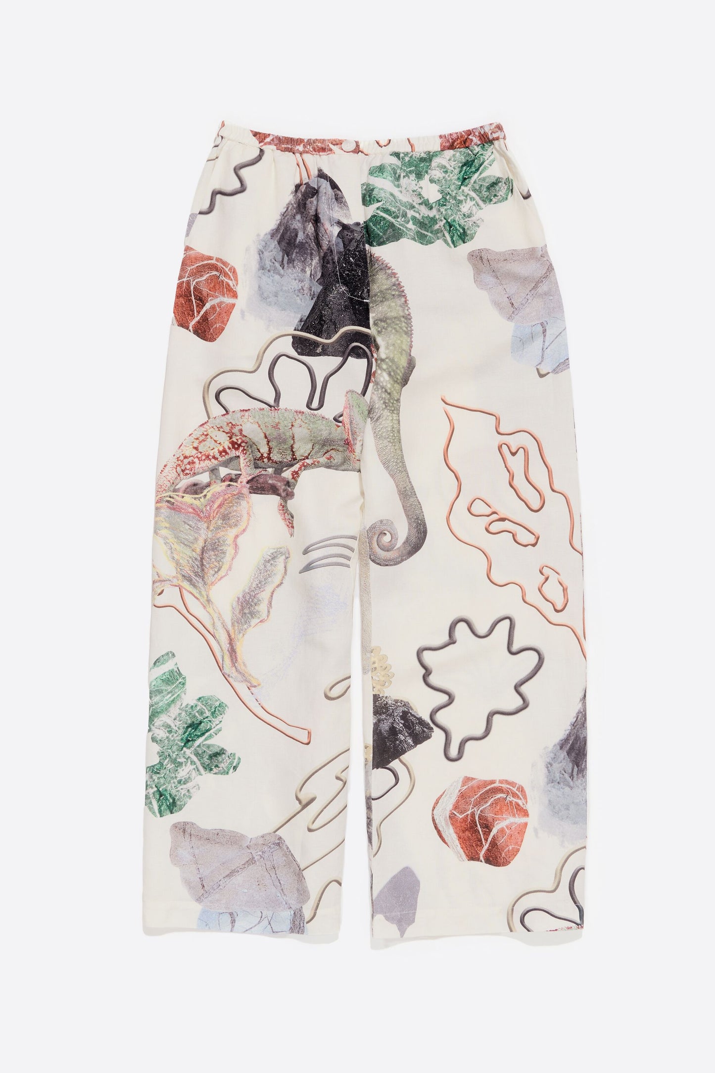 Ivory Chameleon linen jogger trousers