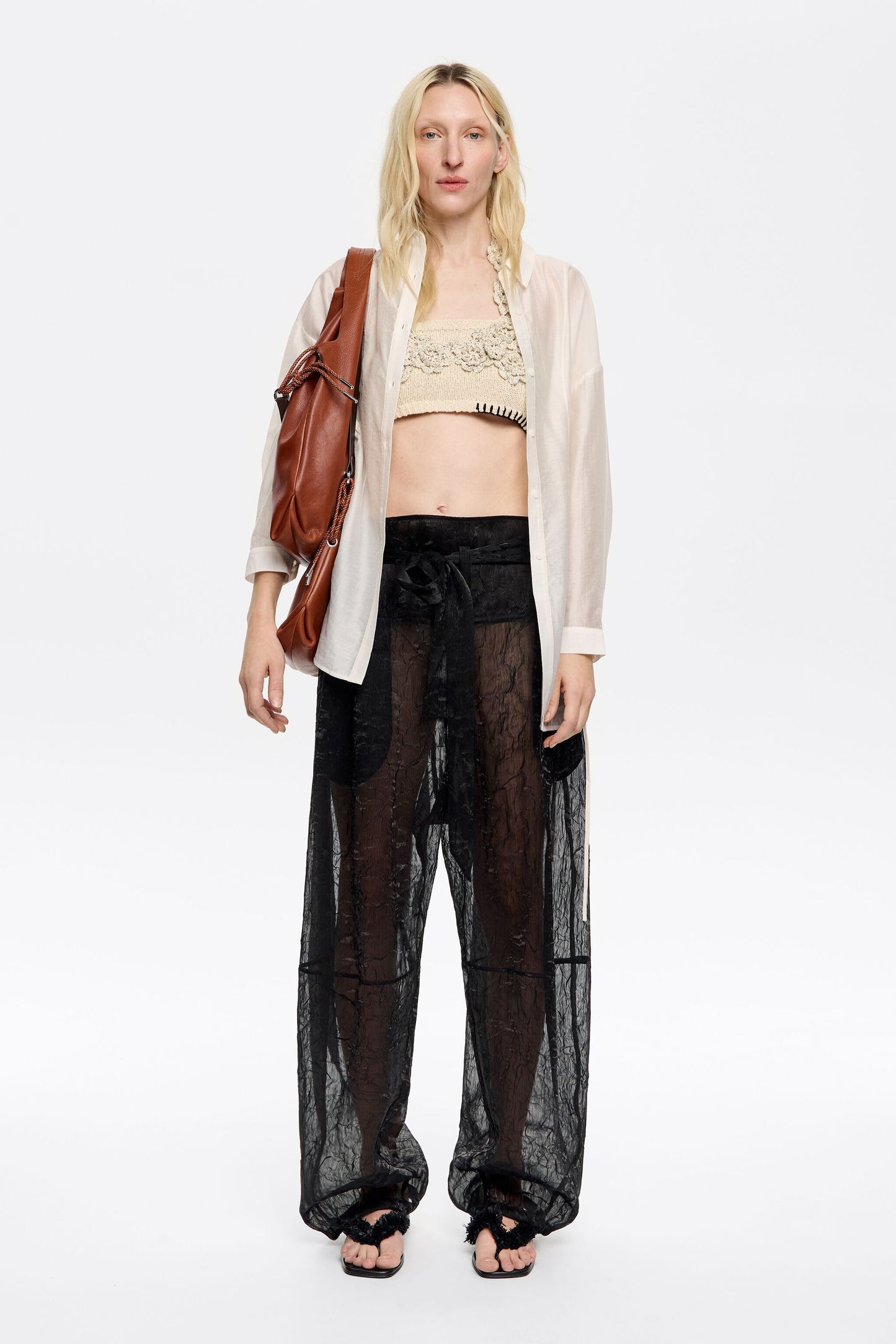 Black fancy harem trousers