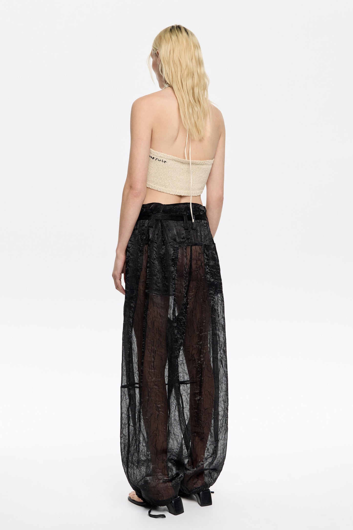 Black fancy harem trousers