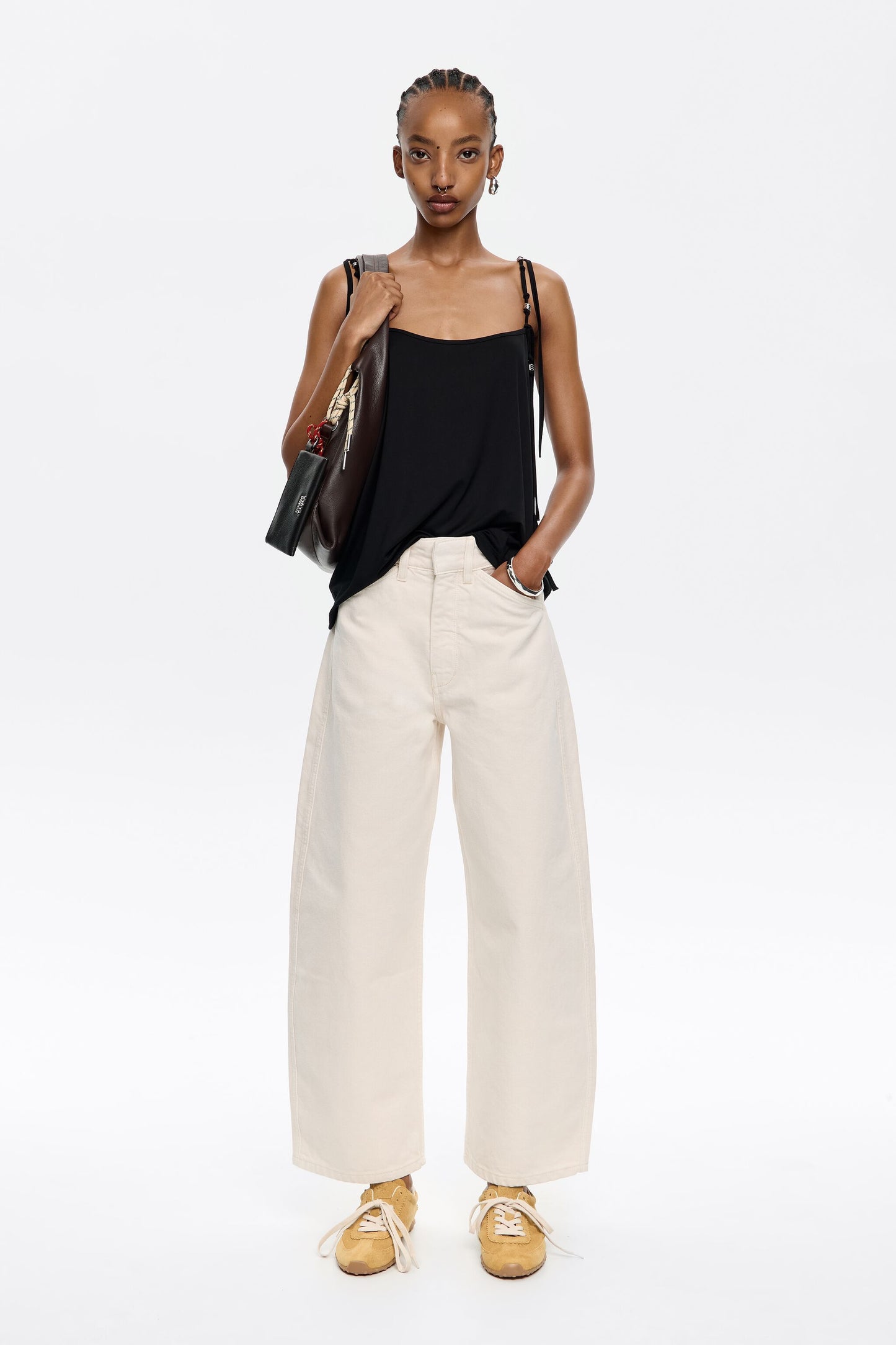 BARREL - Ecru jeans