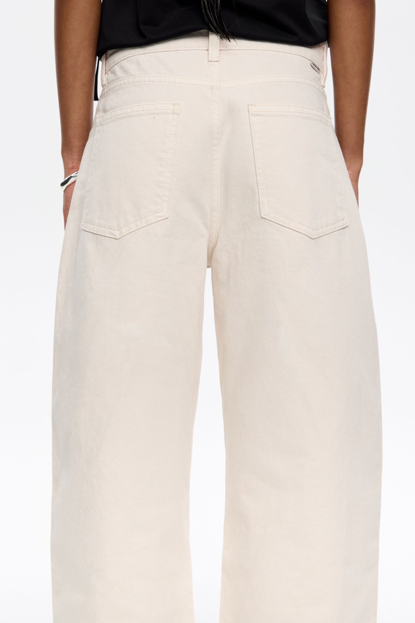 BARREL - Ecru jeans