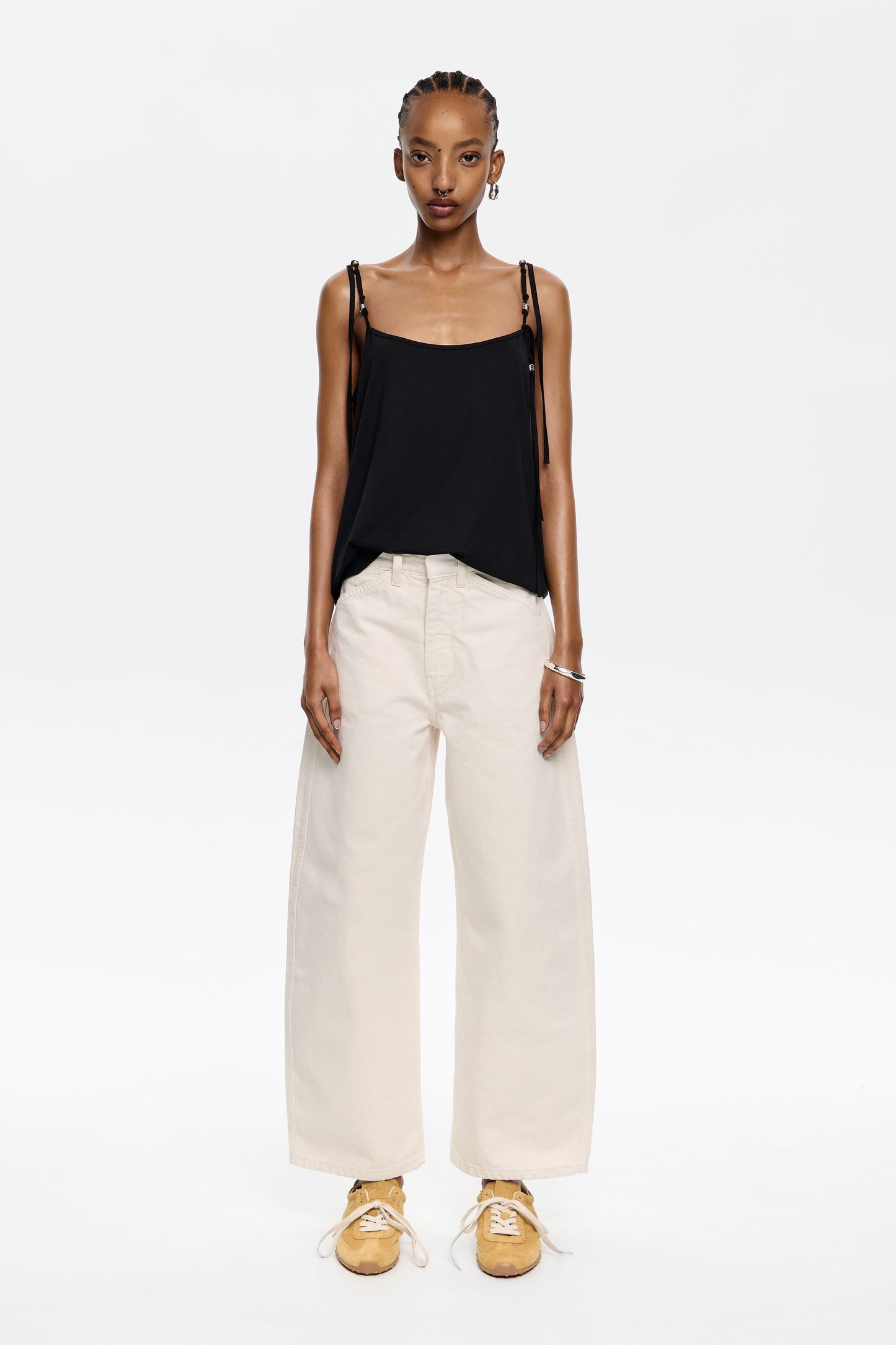 BARREL - Ecru jeans