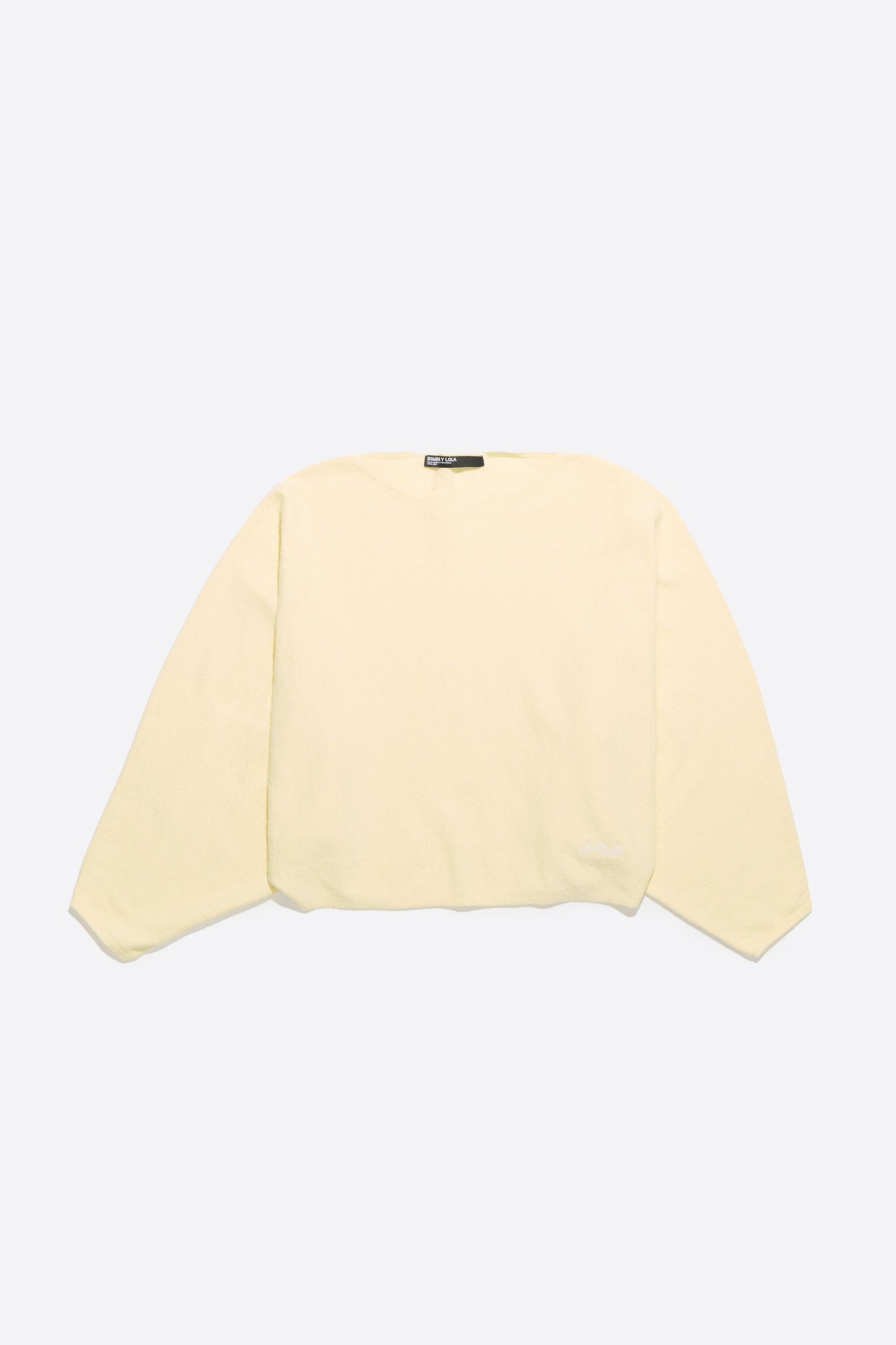 Light yellow batwing sweater