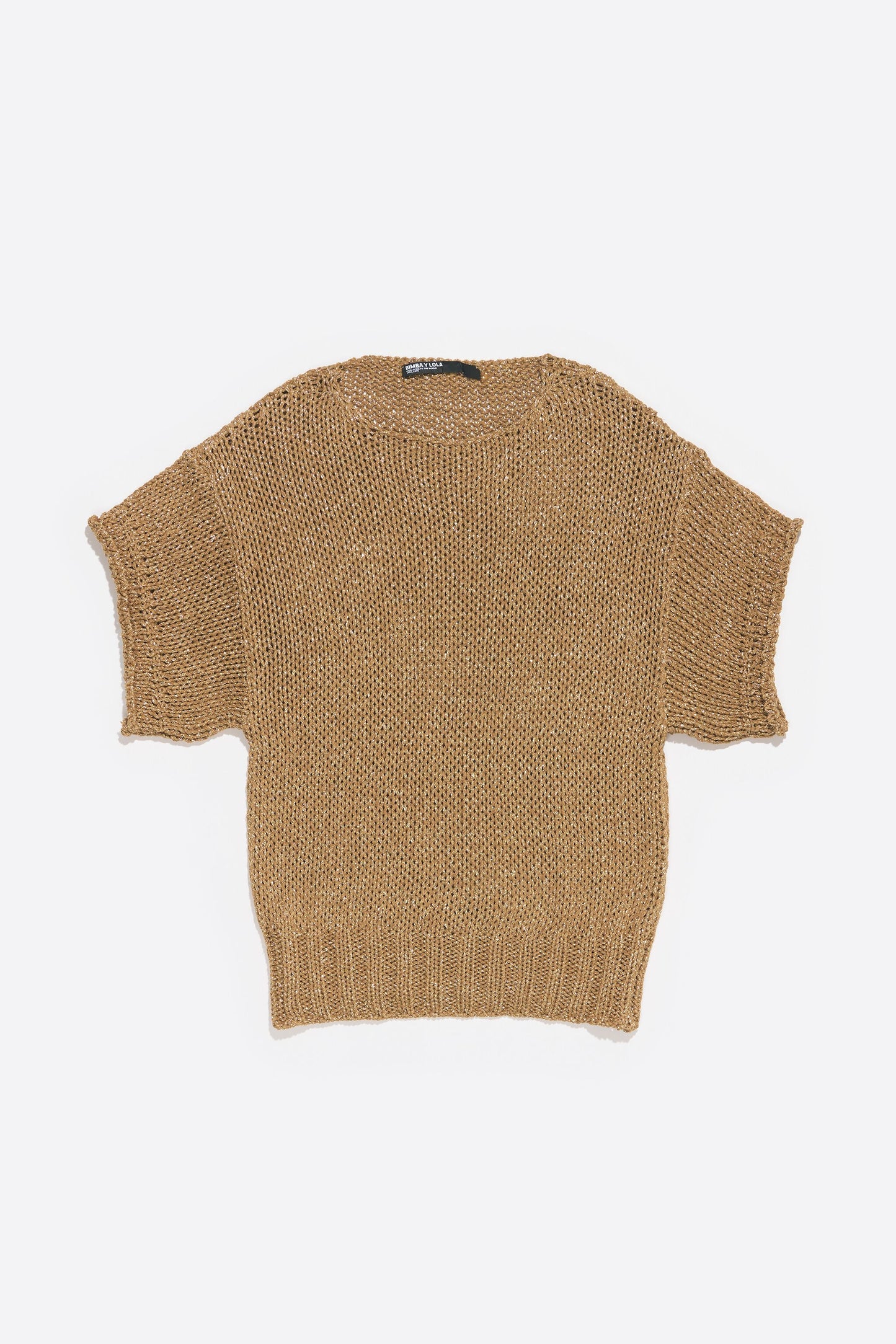 Gold oversize lurex sweater
