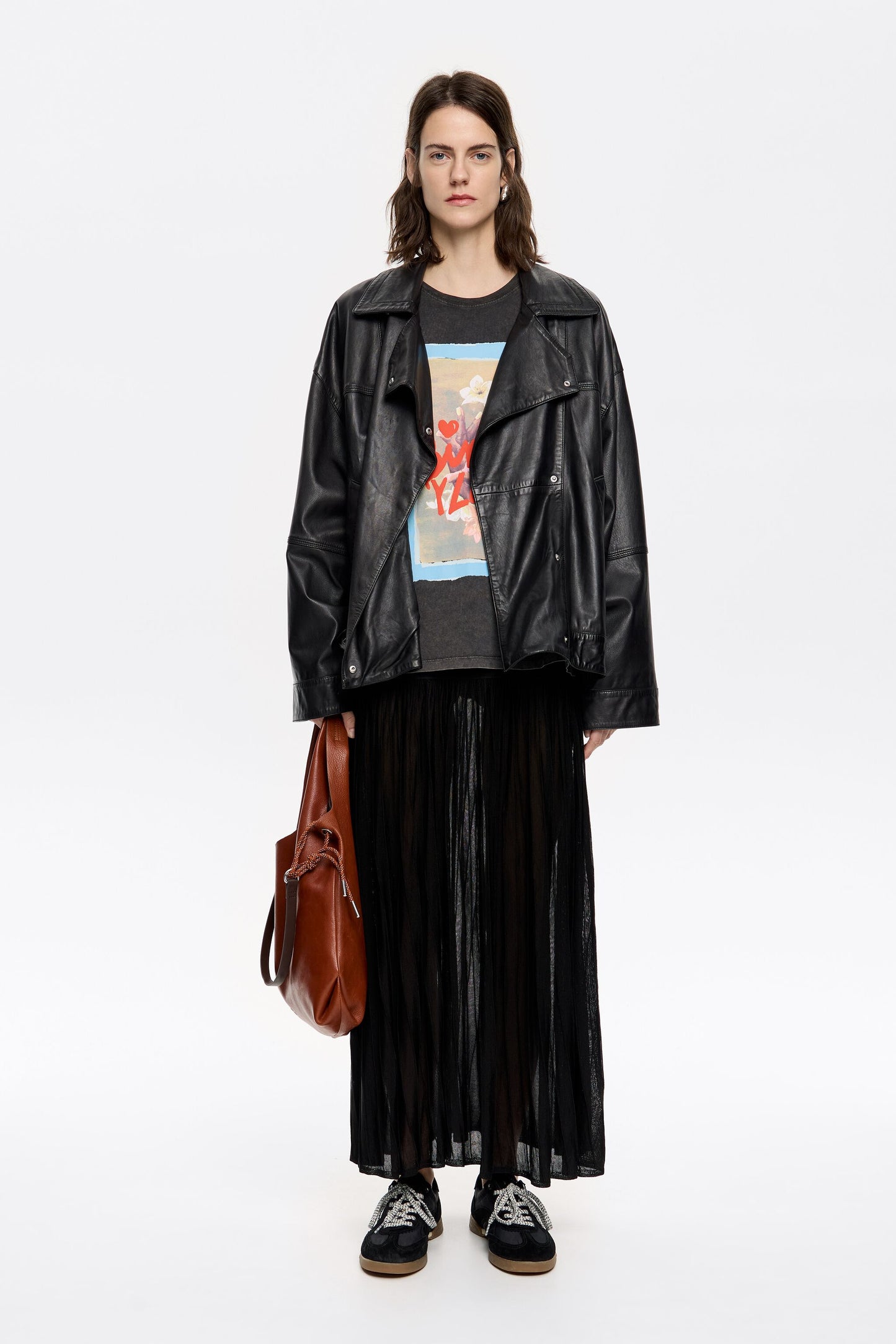 Oversize black logo T-shirt