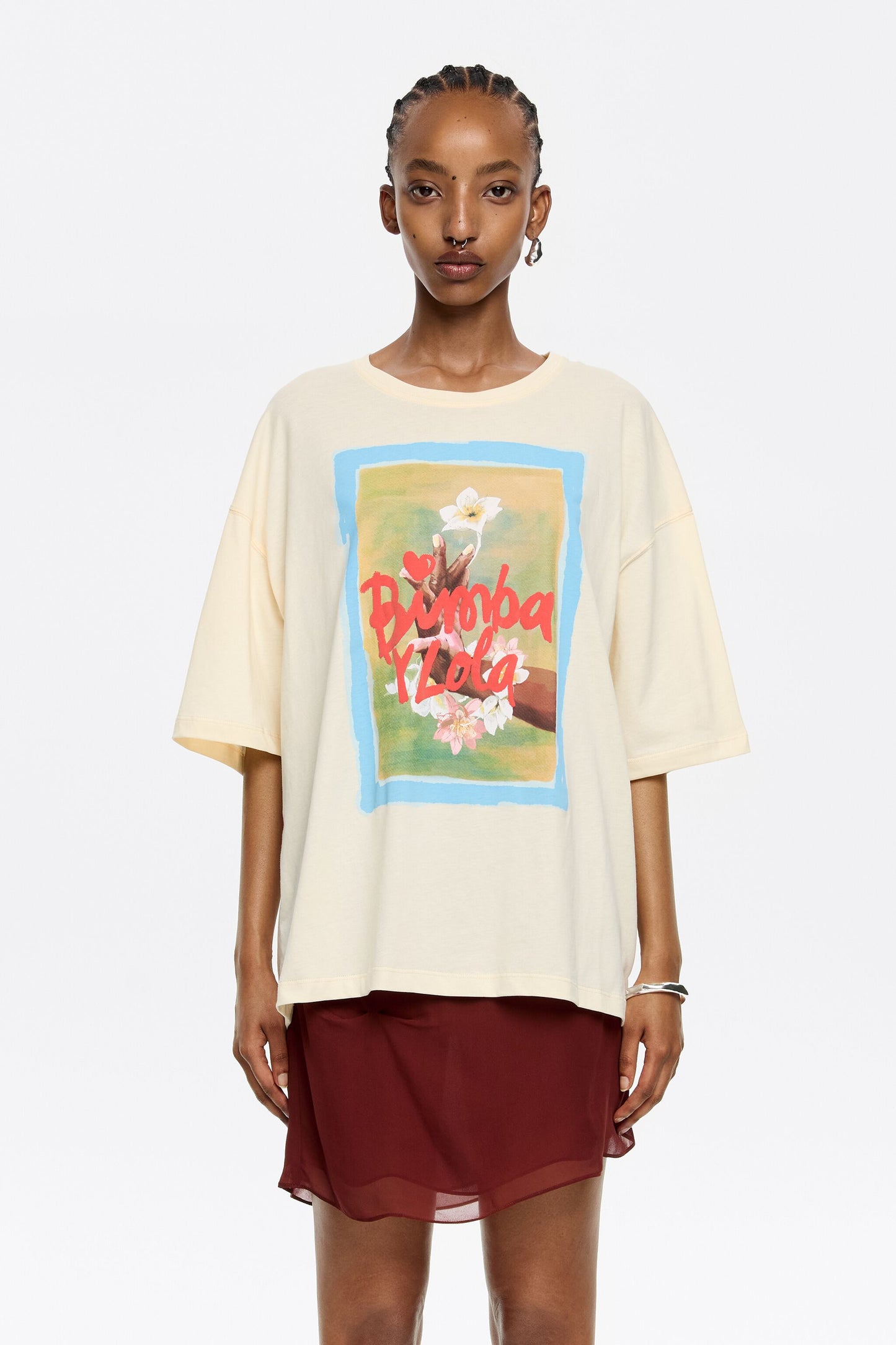 Yellow oversize logo T-shirt