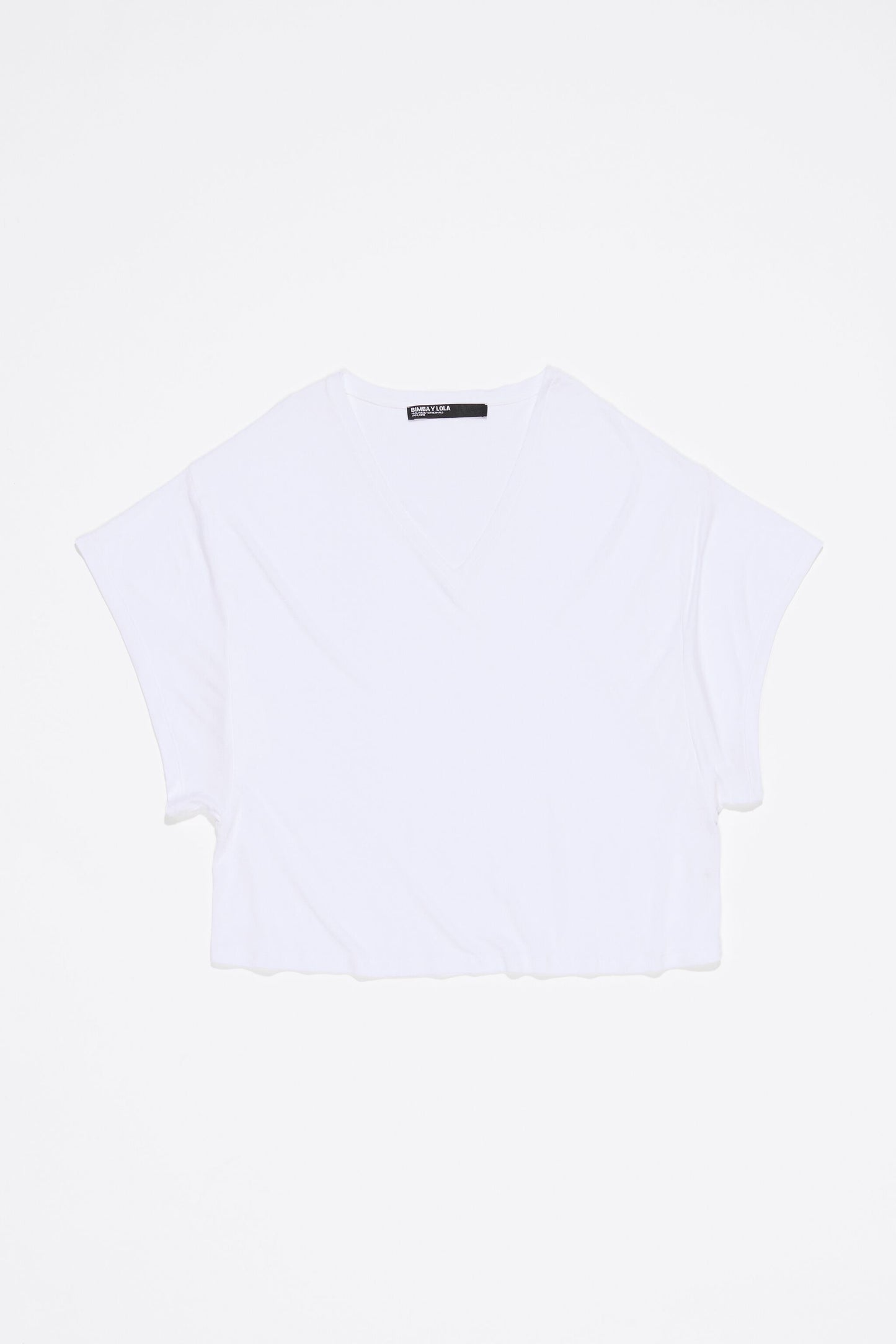 White viscose straight T-shirt