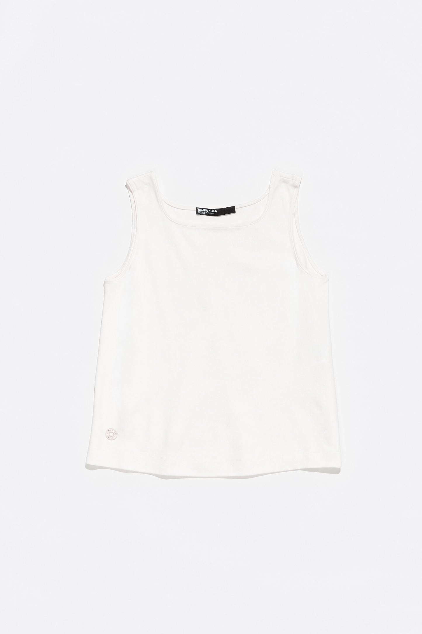 Ivory ponte di roma sleeveless T-shirt