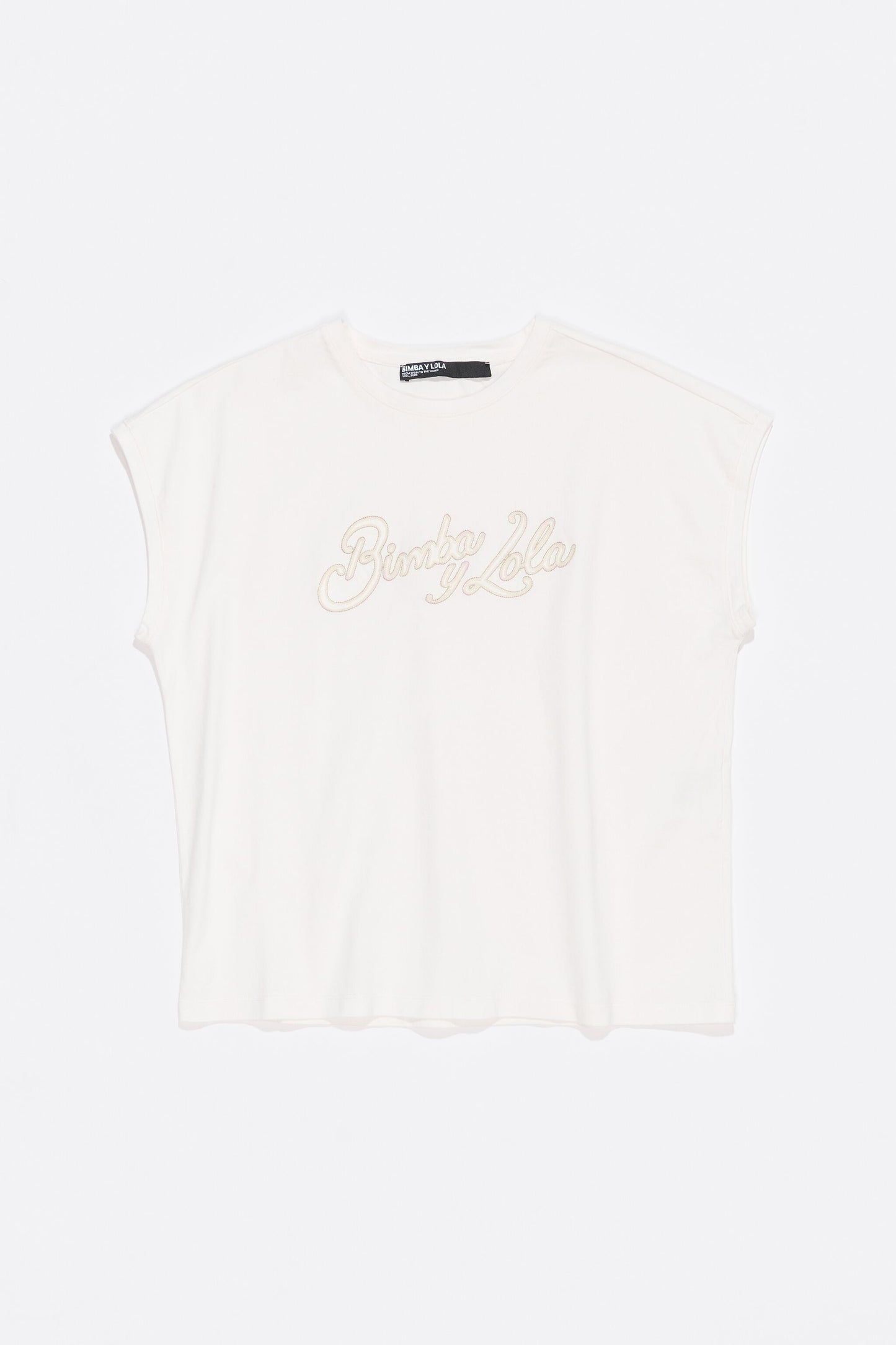 Ivory cotton logo T-shirt