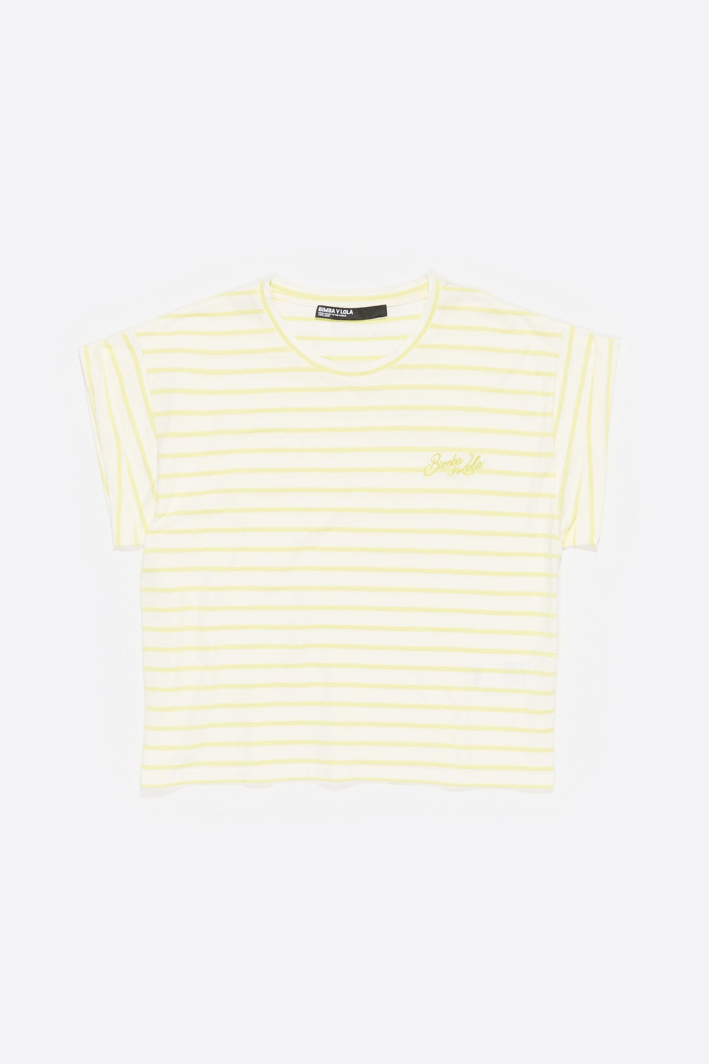 Yellow striped boxy T-shirt