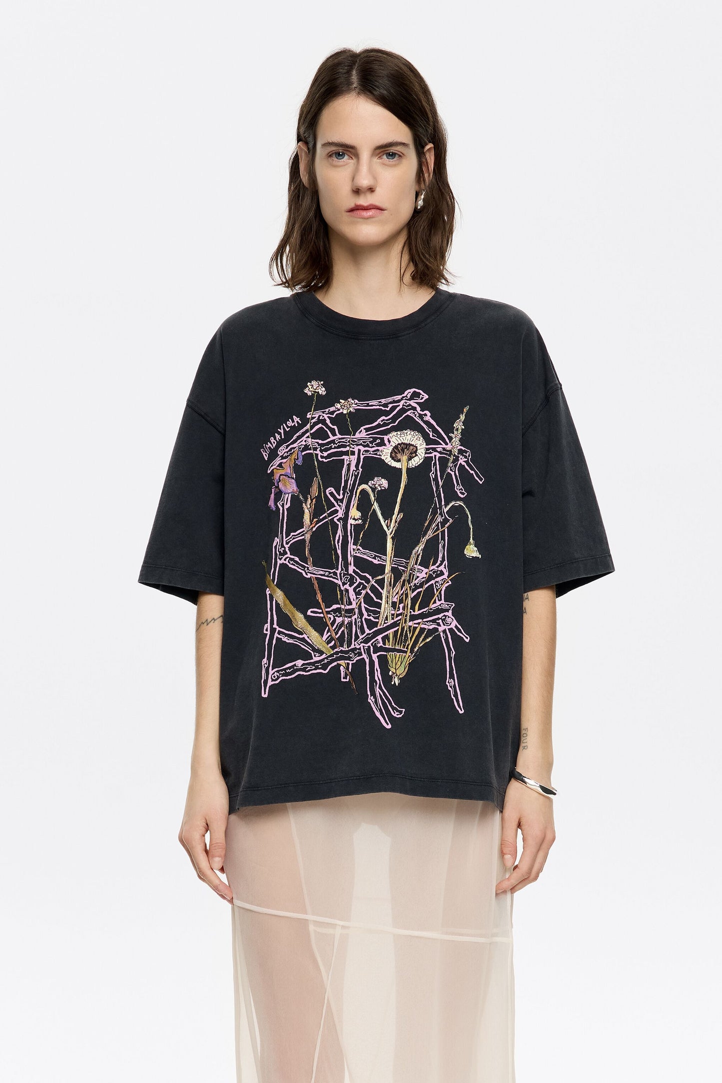 Oversize black logo T-shirt