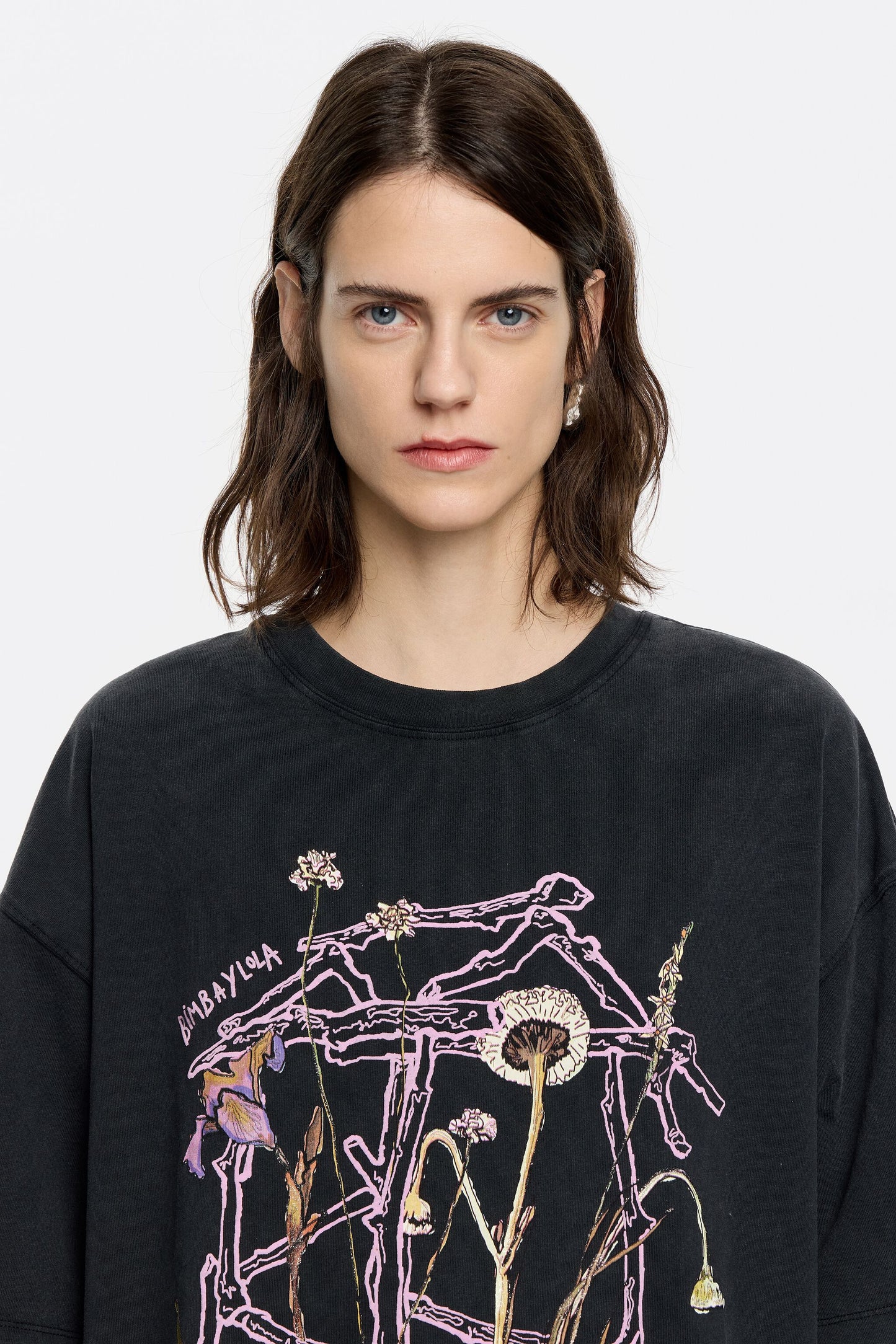 Oversize black logo T-shirt
