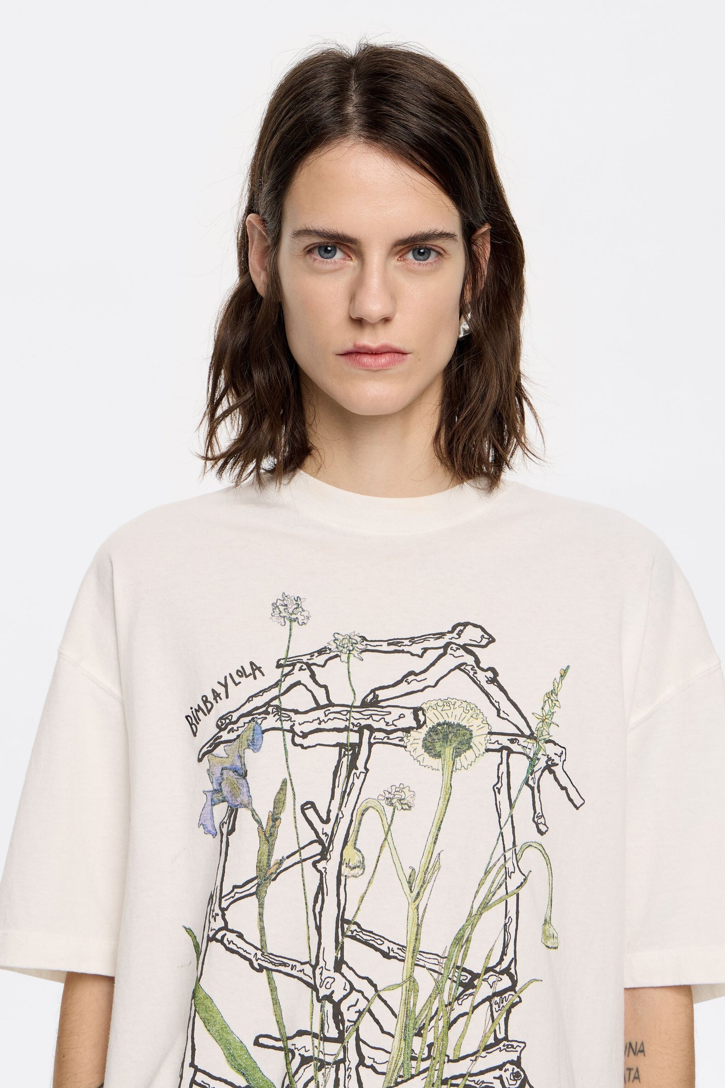 White oversize logo T-shirt