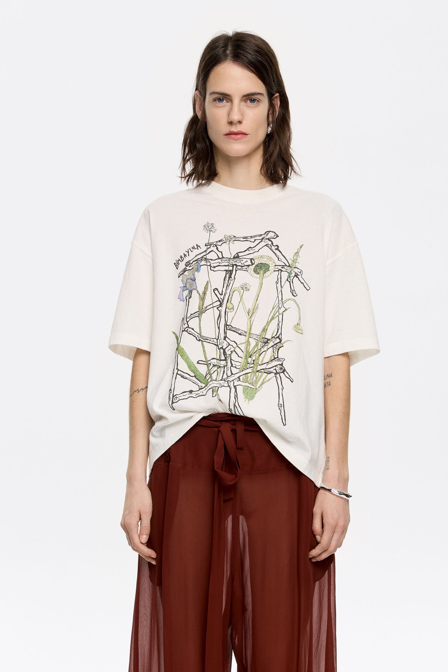 White oversize logo T-shirt