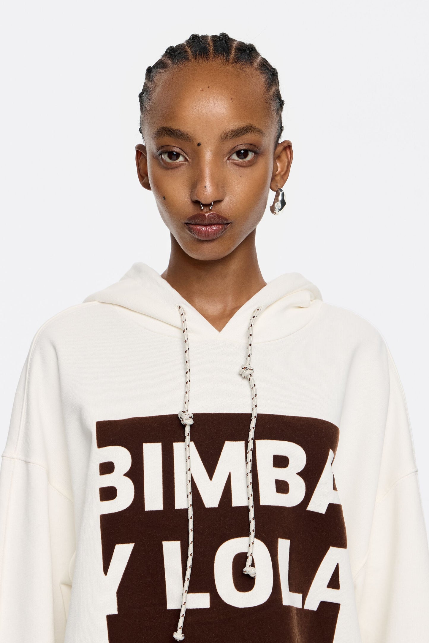 White oversize logo sweatshirt