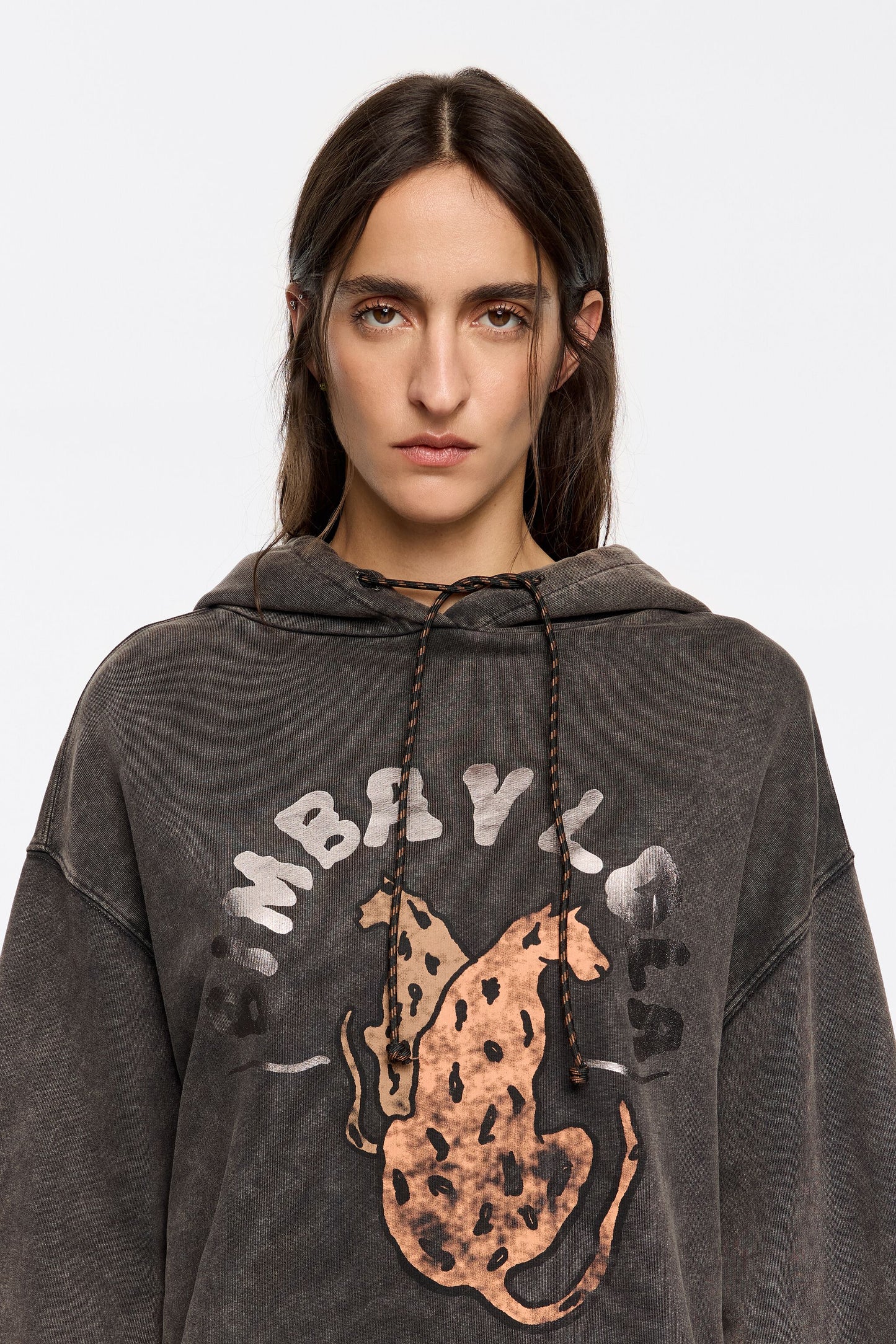 Black hoodie with foil logo