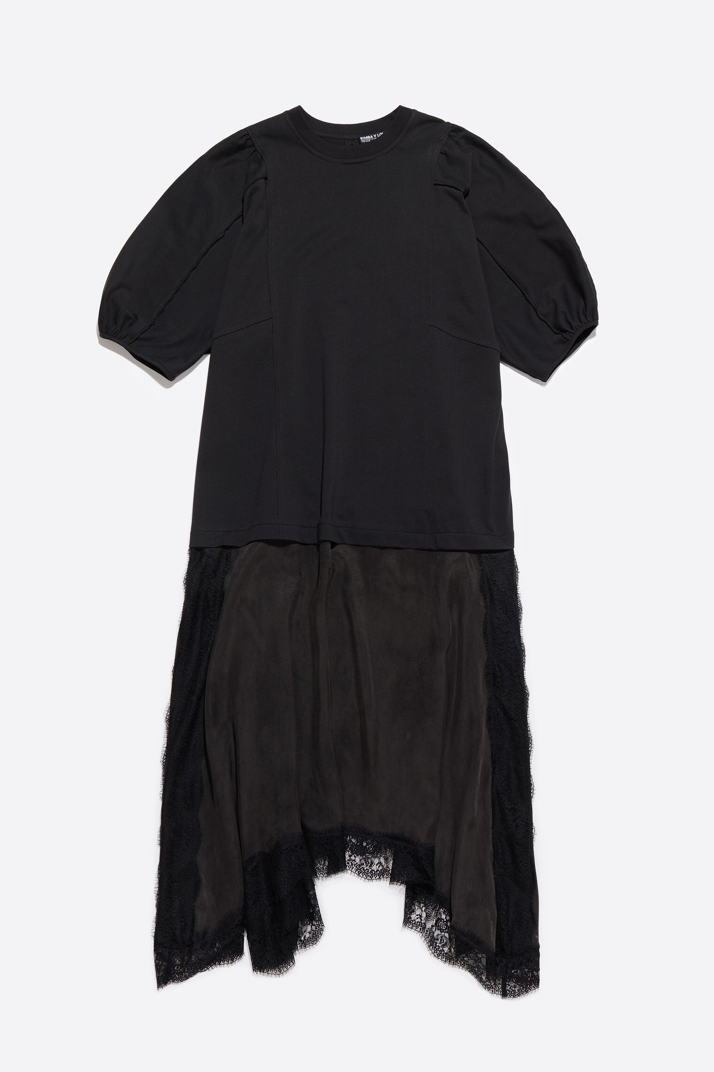 Black lace flared A-line dress