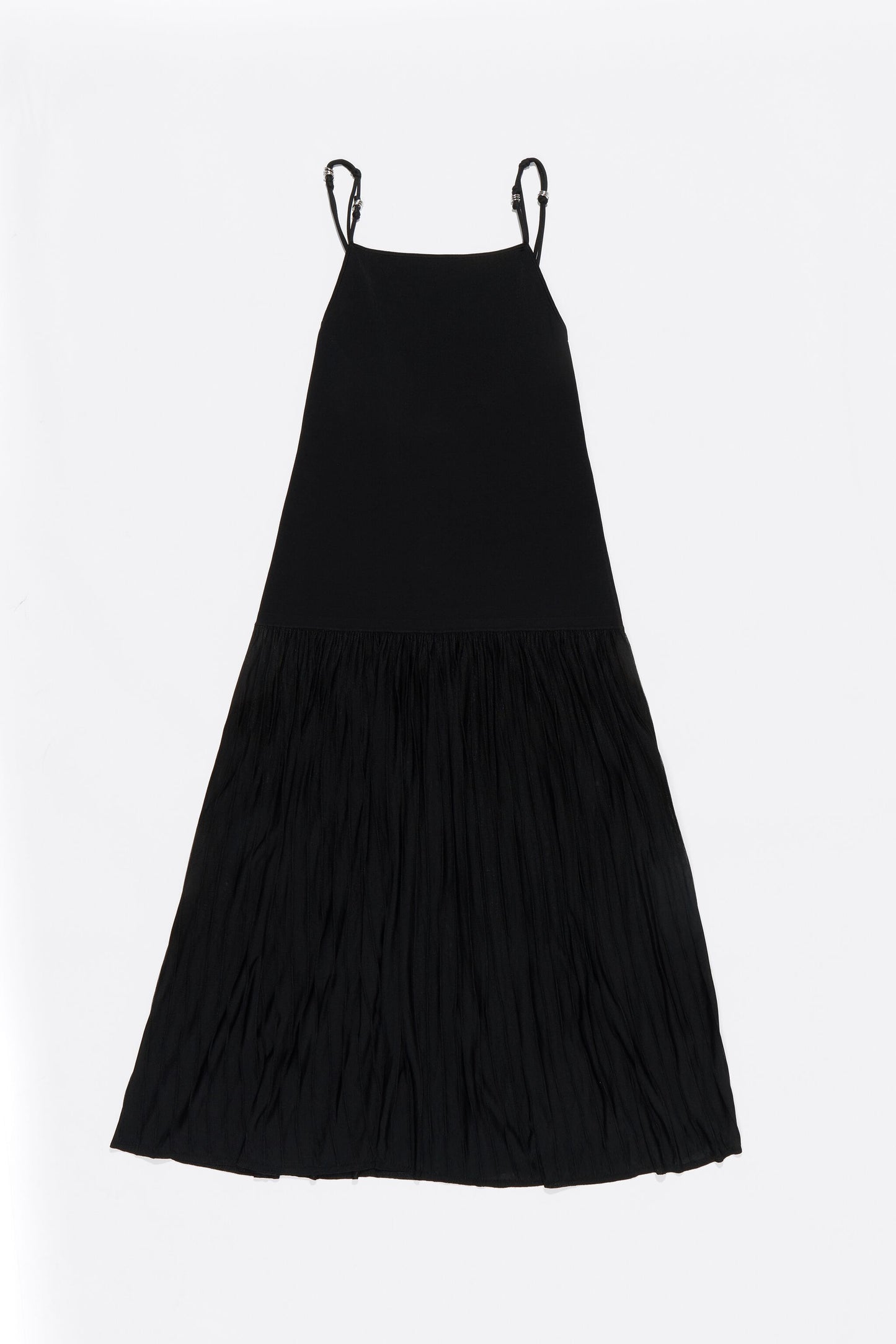 Black metallic hoops knit dress