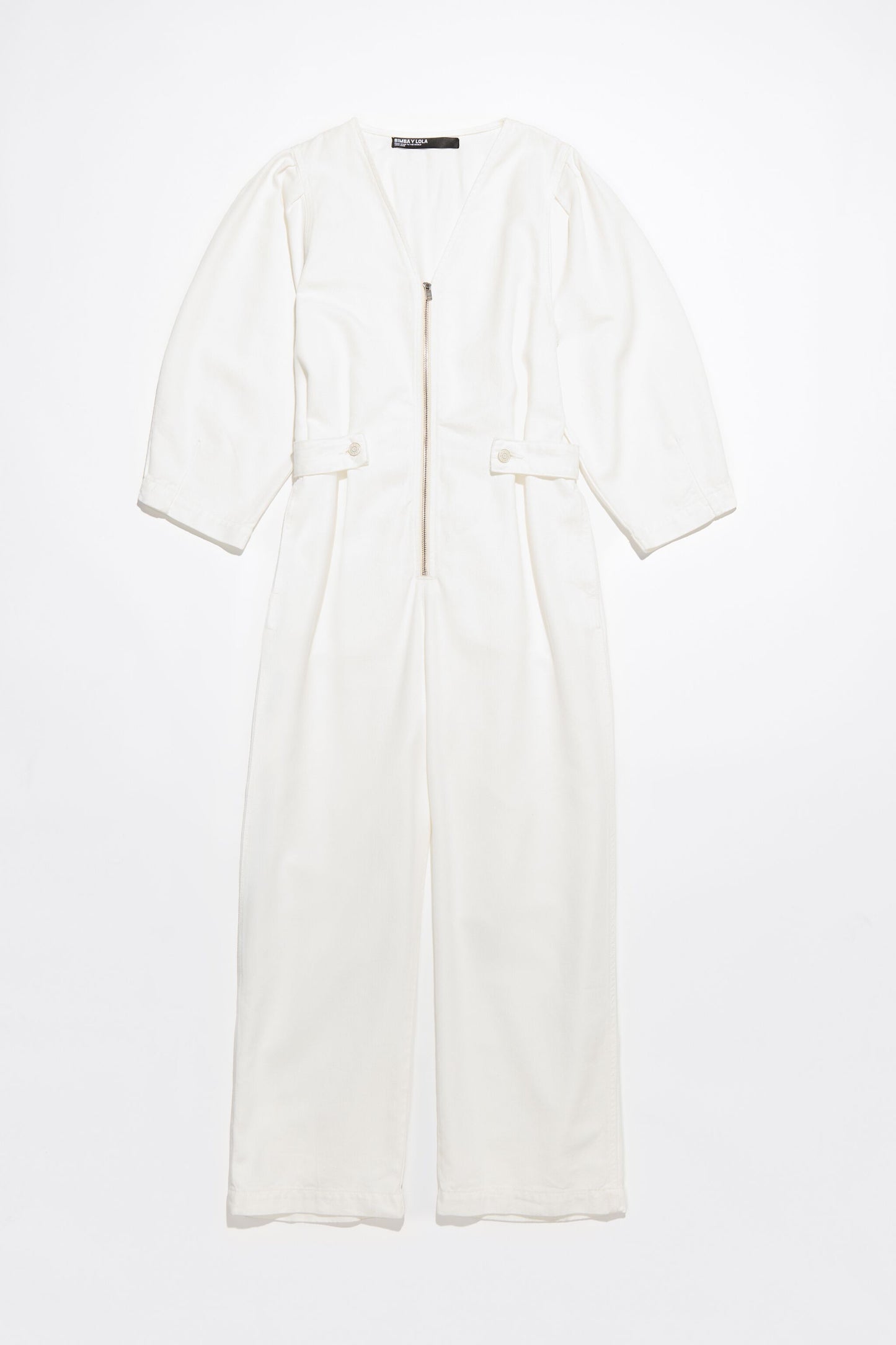 Long white cotton jumpsuit
