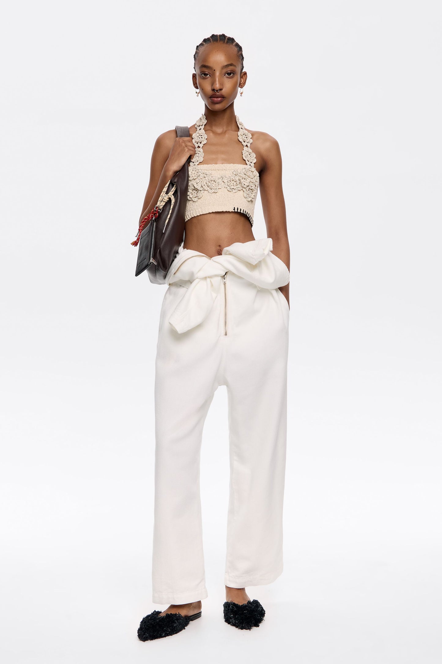 Long white cotton jumpsuit