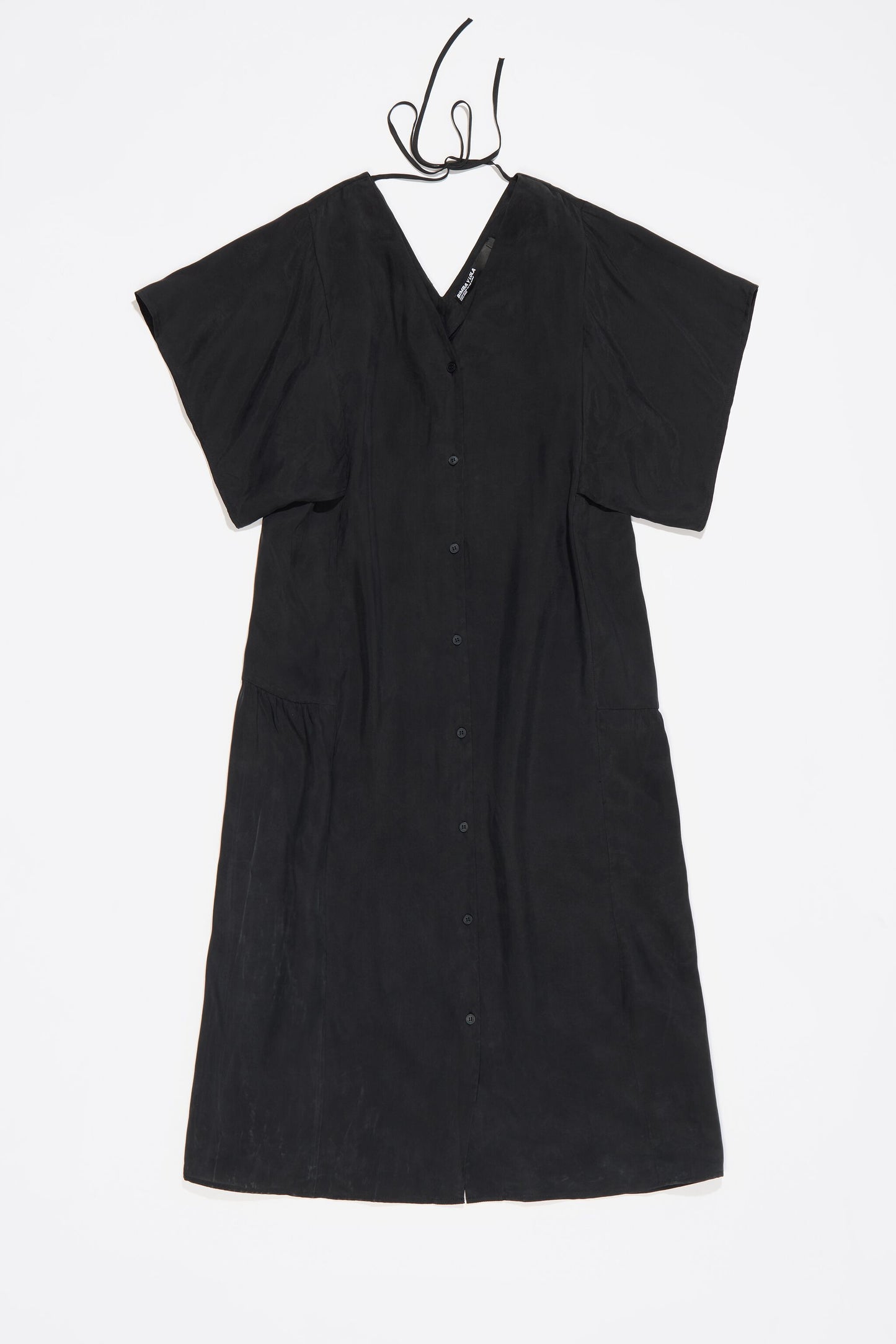 Black fluid midi dress