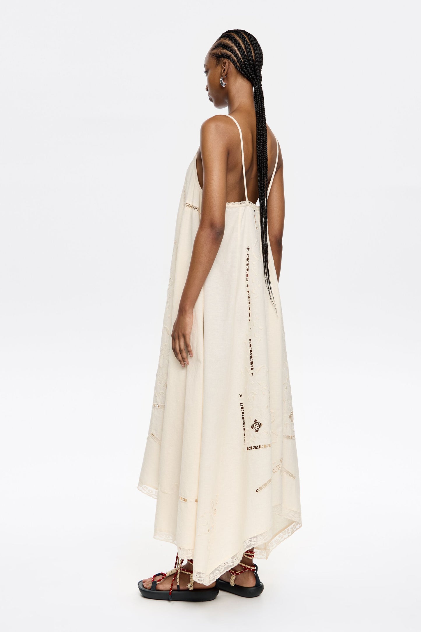 Cream broderie anglaise dress