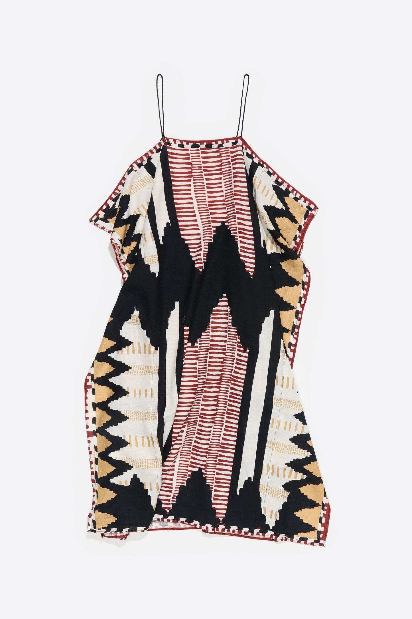 Black Ikat scarf dress