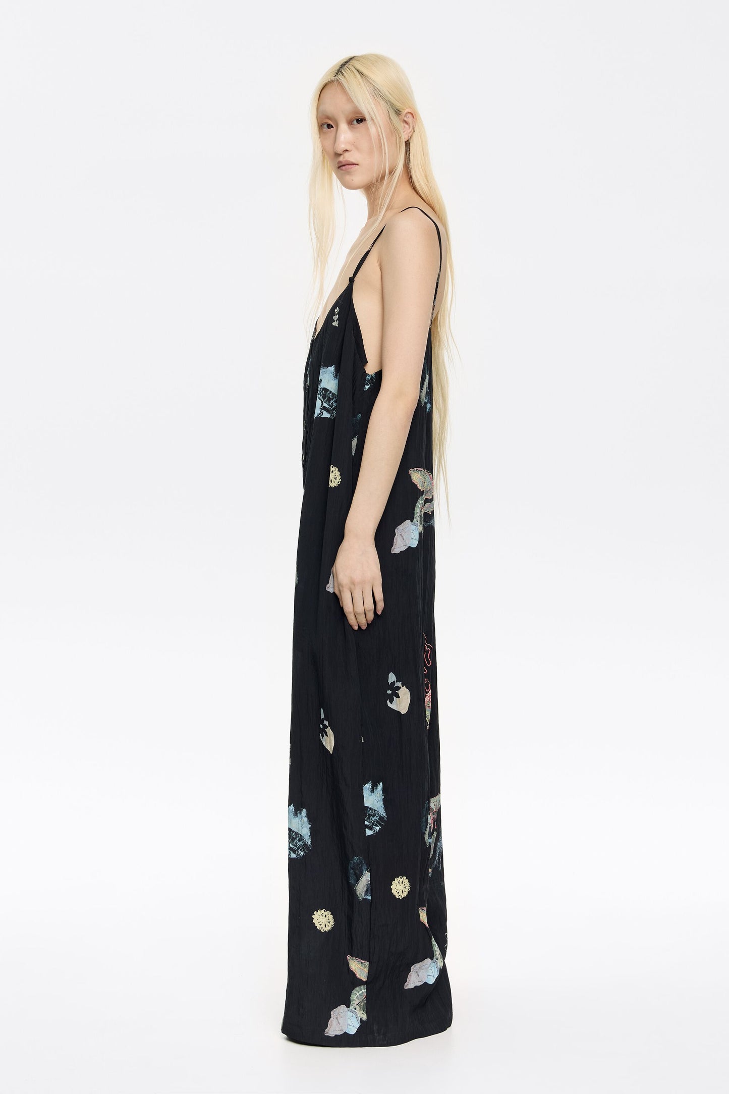 Anthracite Chameleon strappy jumpsuit