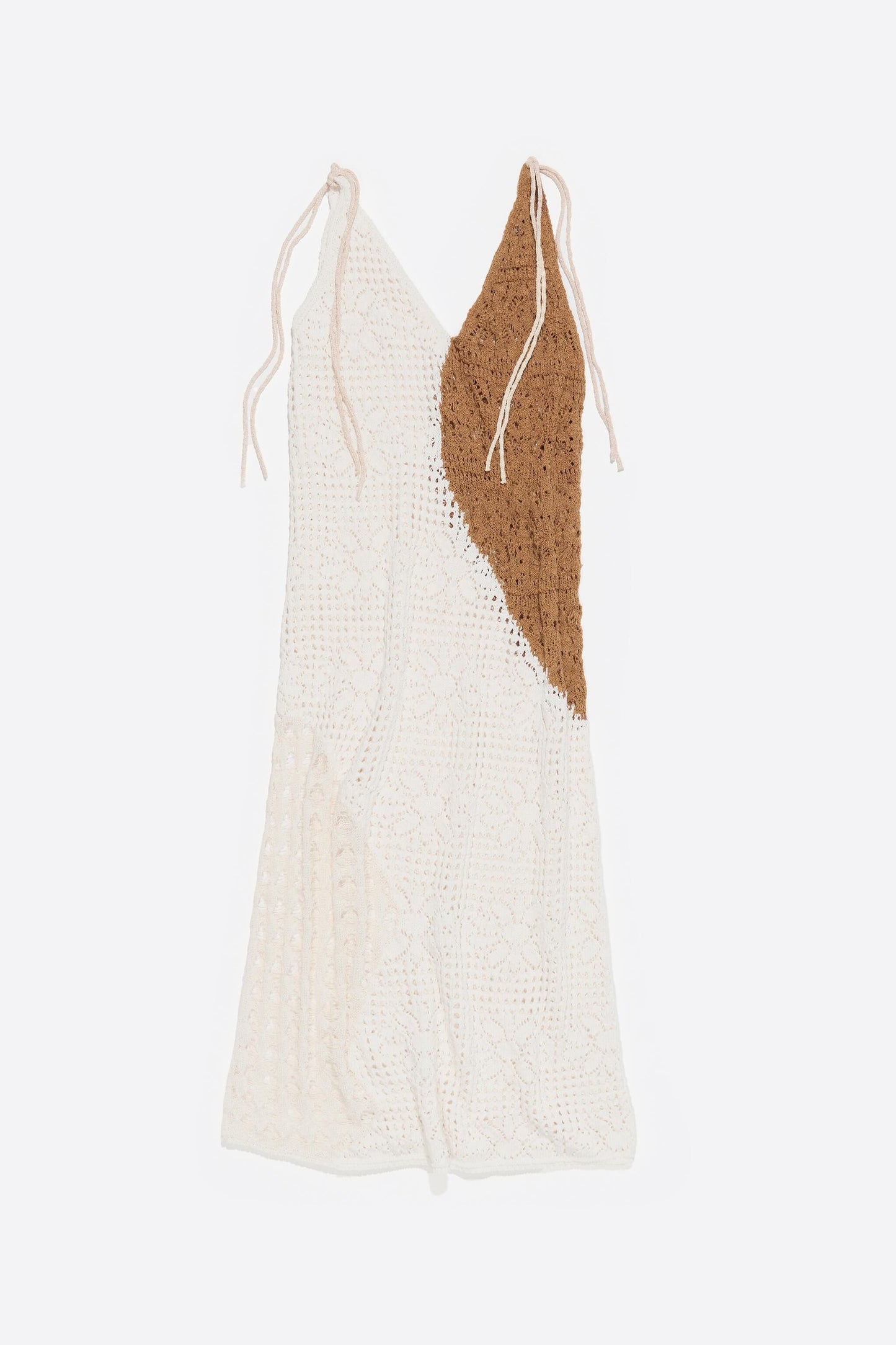 White fitted crochet dress
