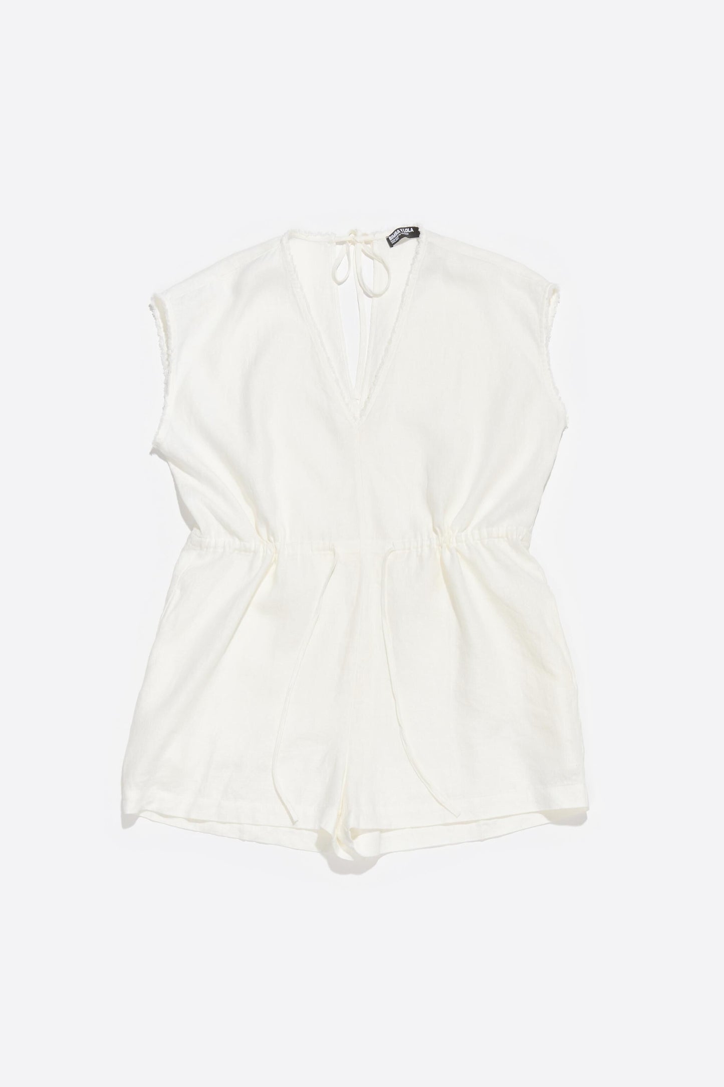 Ivory linen jumpsuit