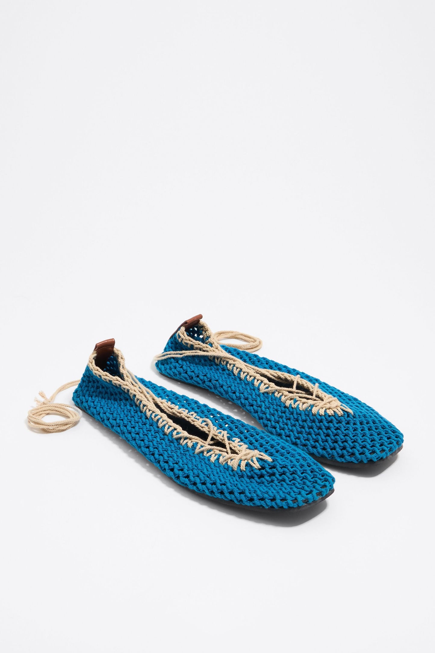 Electric blue crochet ballerina