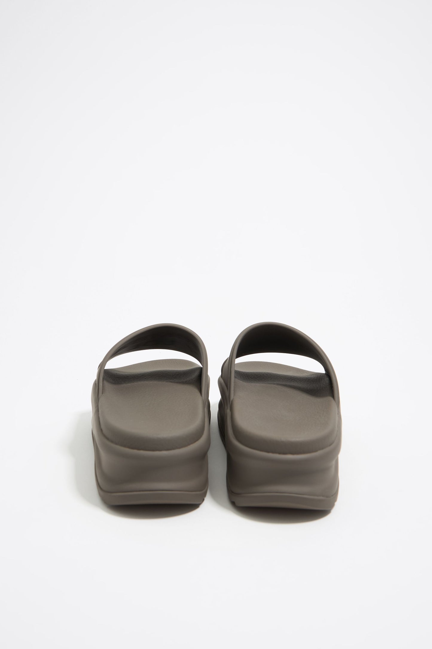 Khaki platform flip-flop