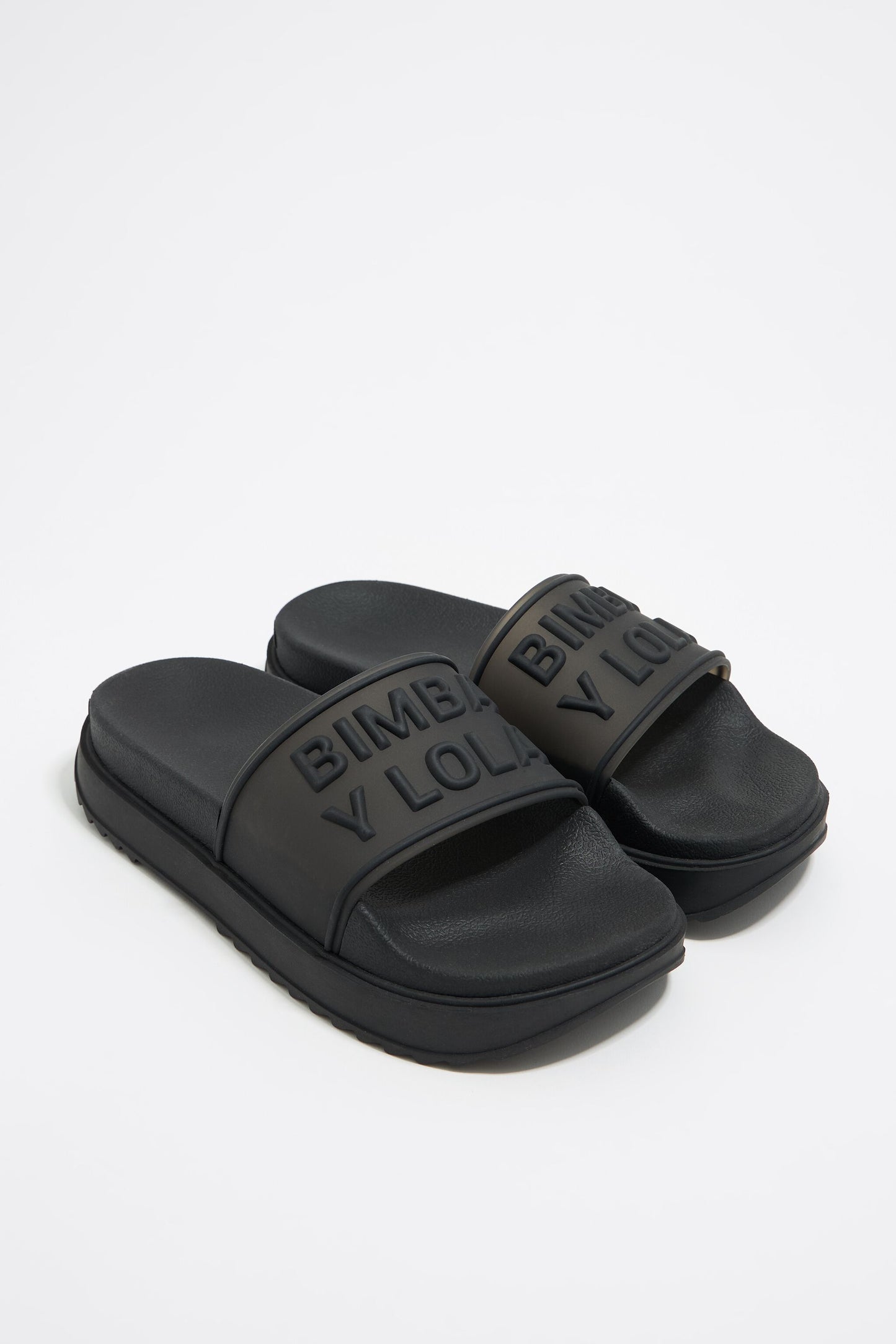 Black platform slider