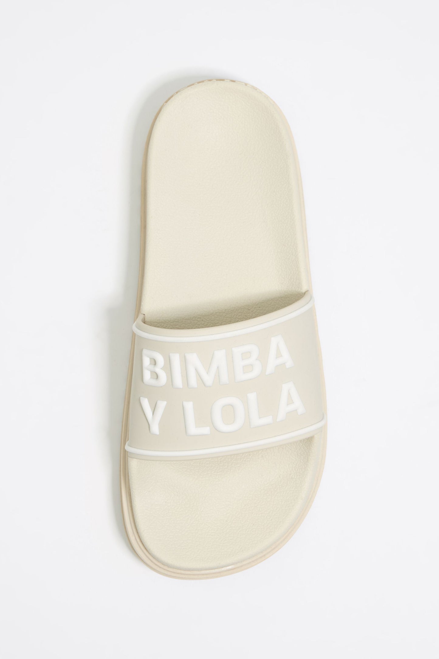 Beige platform slider