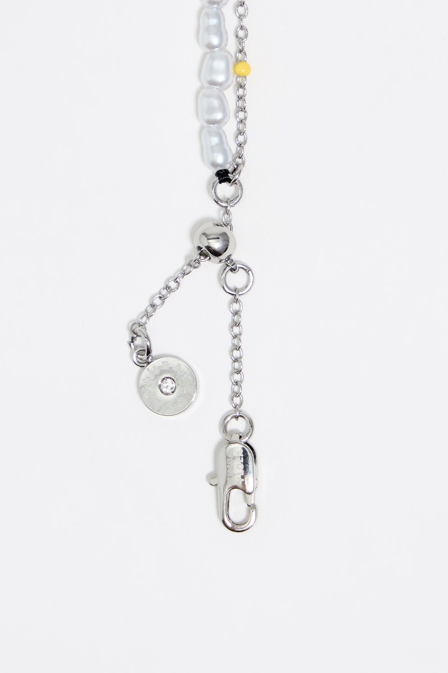silver double-layer dice logo bracelet